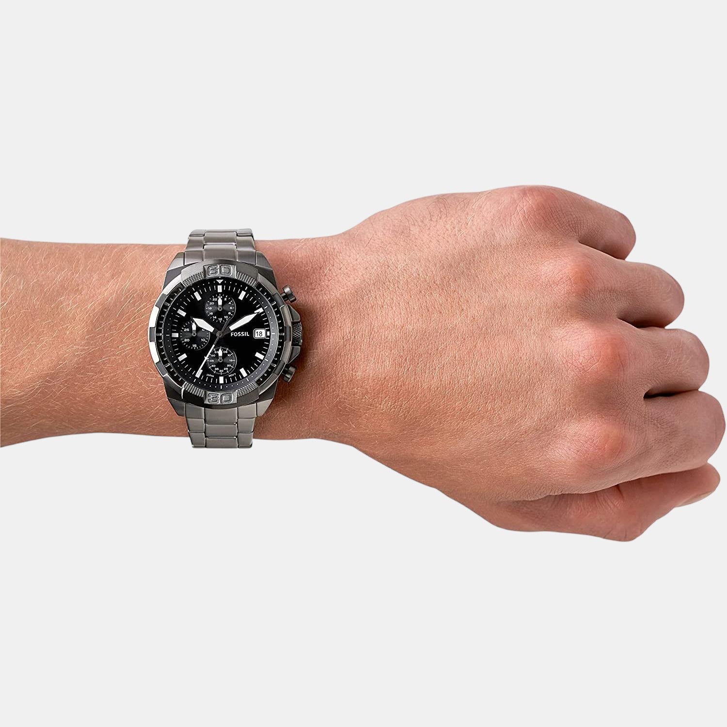 Fossil Bronson Men Quartz Black Dial Chronograph Stainless Steel Watch FS5852 - view 4