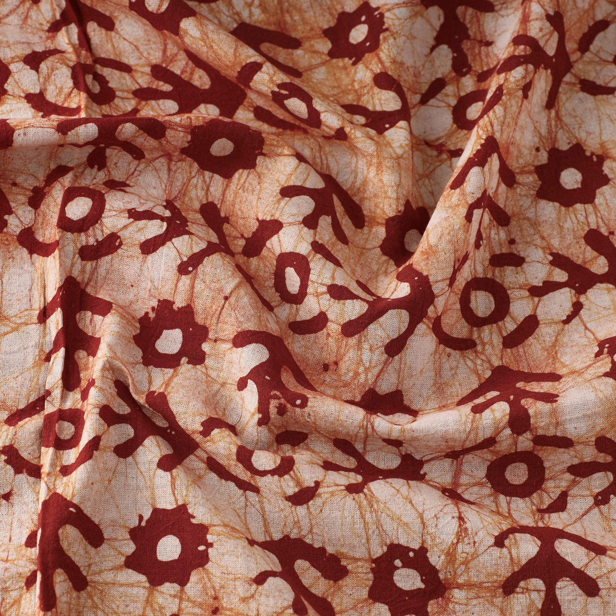 KACHCHH JI CHHAAP Brown - Pure Cotton Kutch Batik Print Fabric 51 - view 3