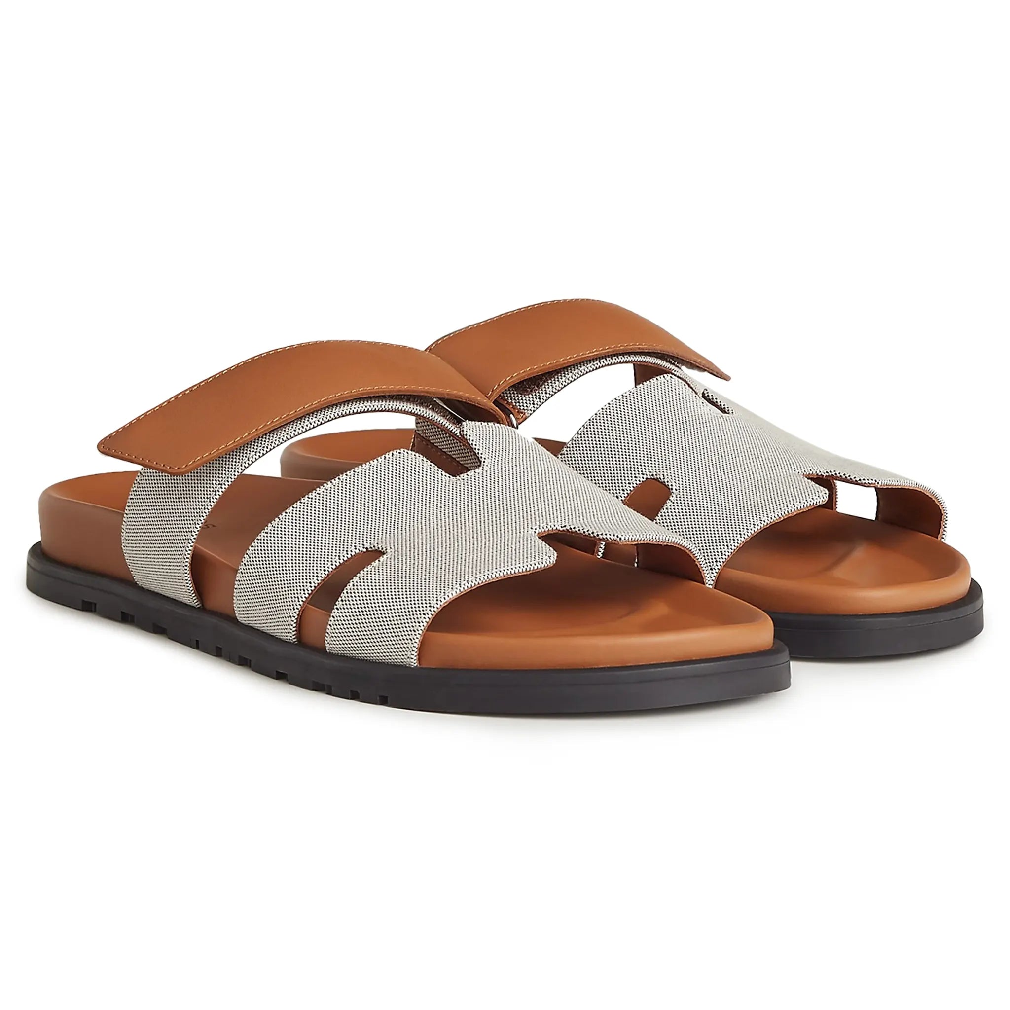 Hermès Paris Chypre Plum Natural Sandals – Brown - view 2