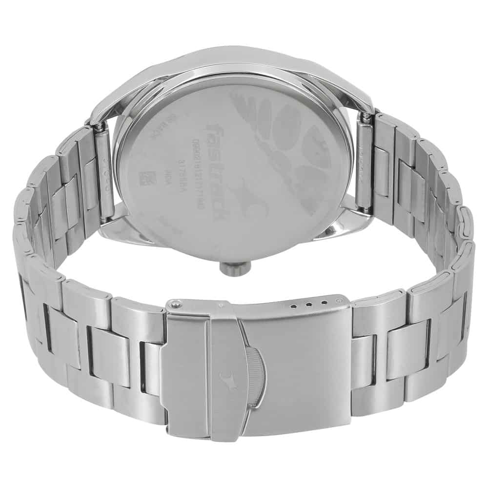 Fastrack Varsity White Dial & Stainless Steel Strap