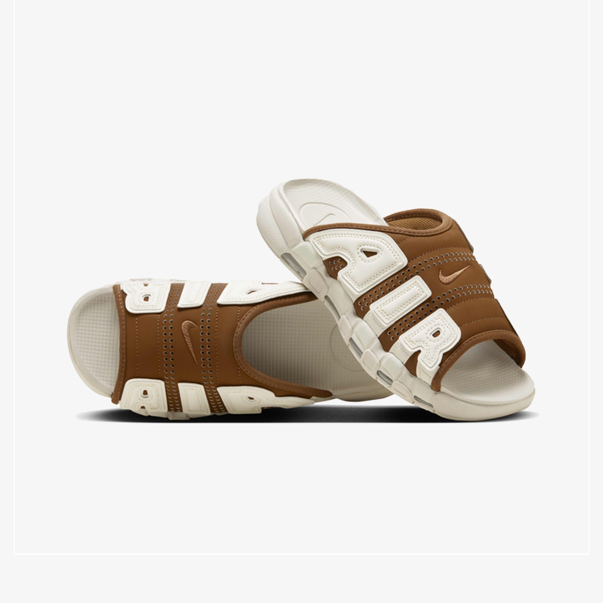 Nike Jordan | Air More Uptempo { Lt British Tan/sail-lt Orewood Brn-clear - view 2