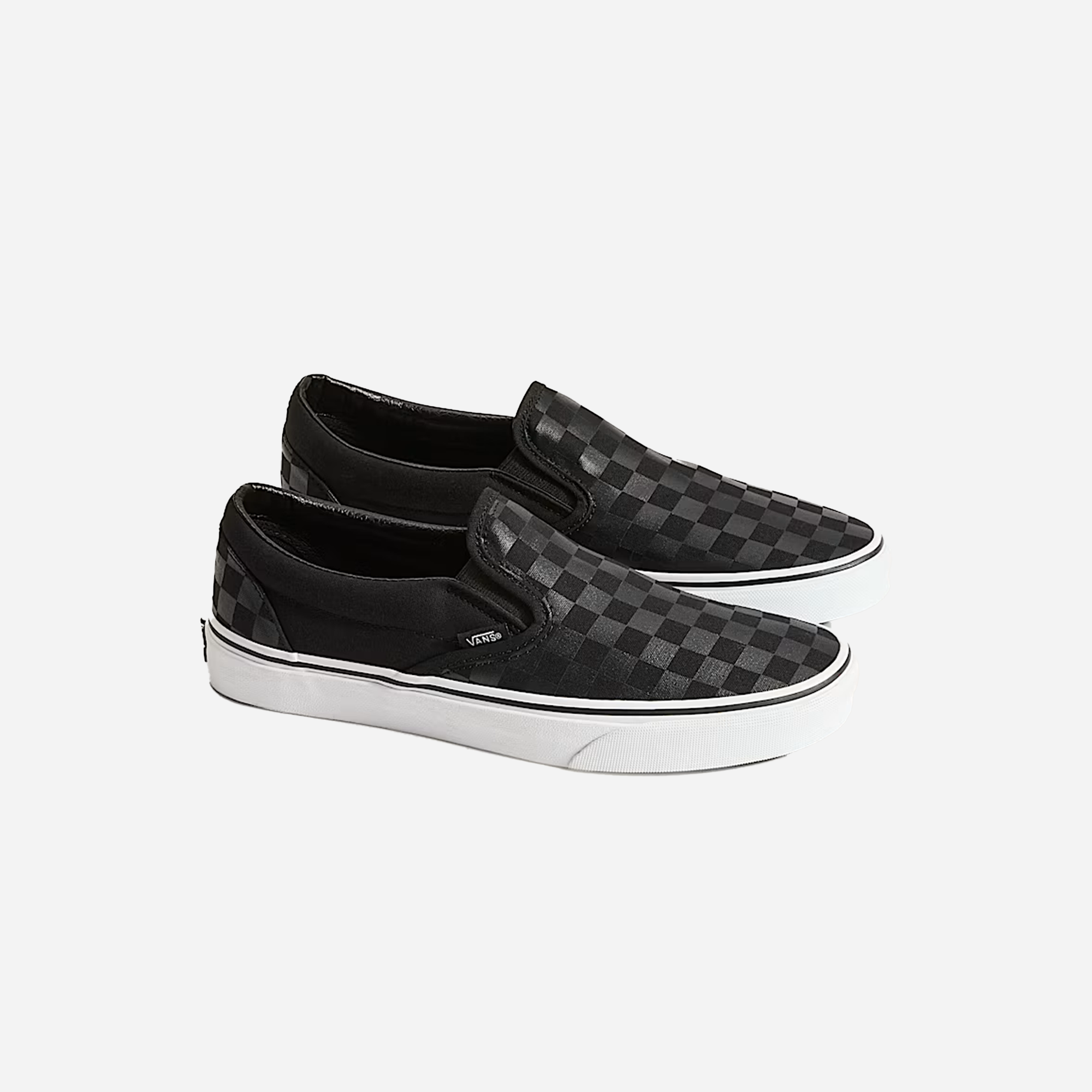 Vans Classic Slip-On Checkerboard Shoe Black - view 2