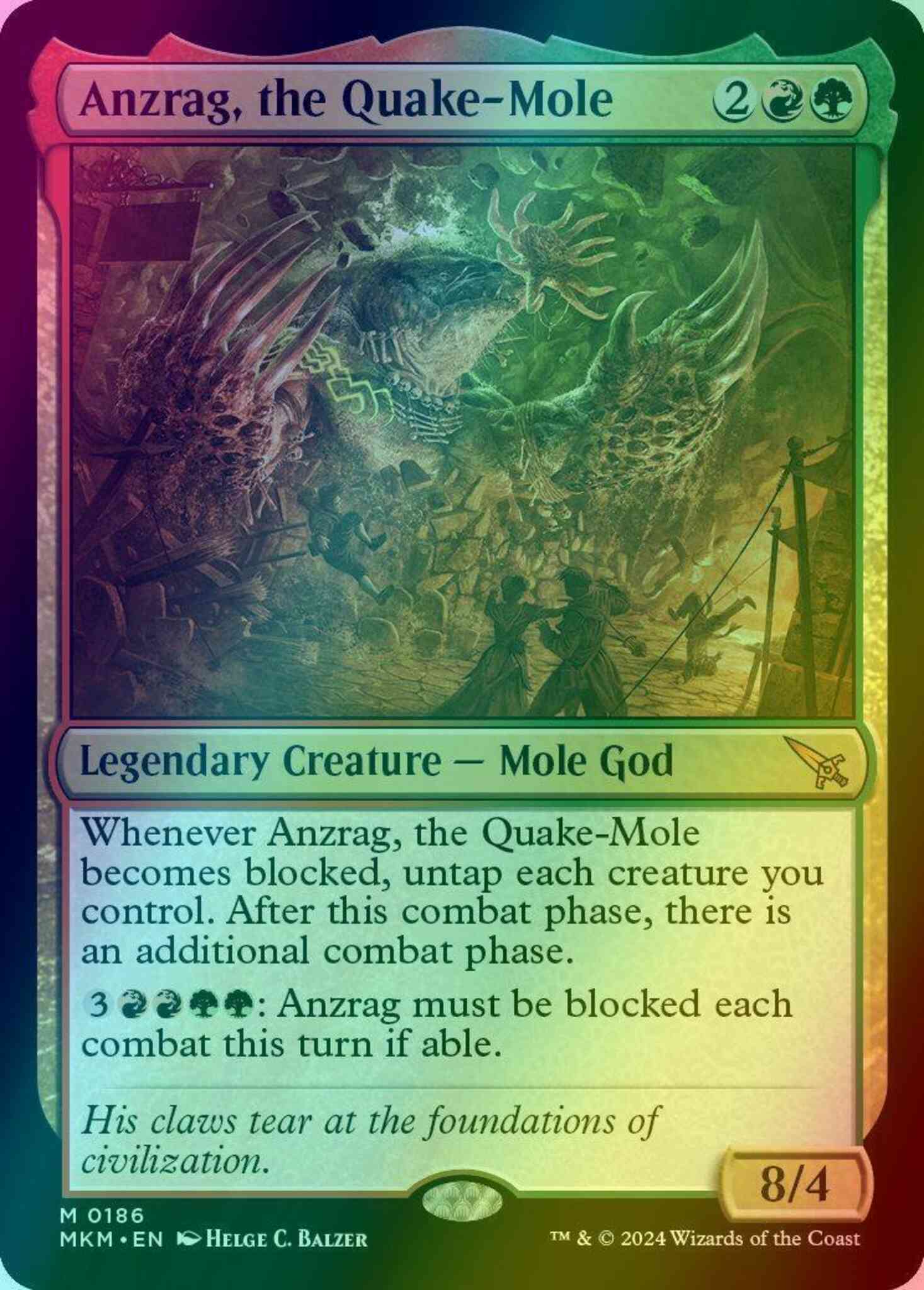 Anzrag the quake-mole – Magic Anzrag, the Quake-Mole [186] [Murders at Karlov Manor] [Foil]