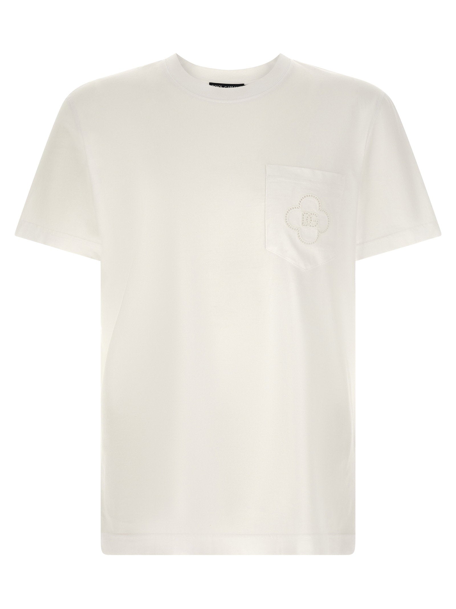 Dolce & Gabbana Openwork Logo T-shirt – 100% cotton
