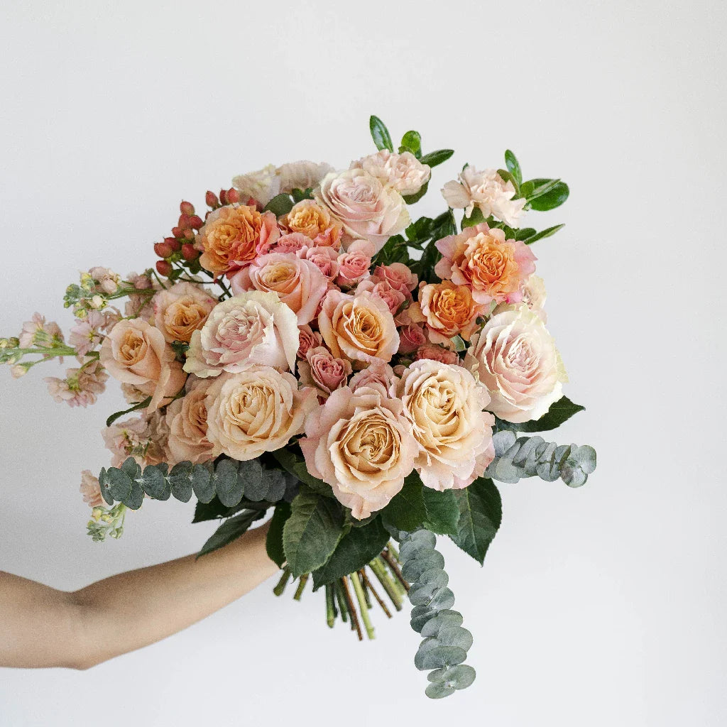 FiftyFlowers Perfectly Peach Rustic Flower Bouquet