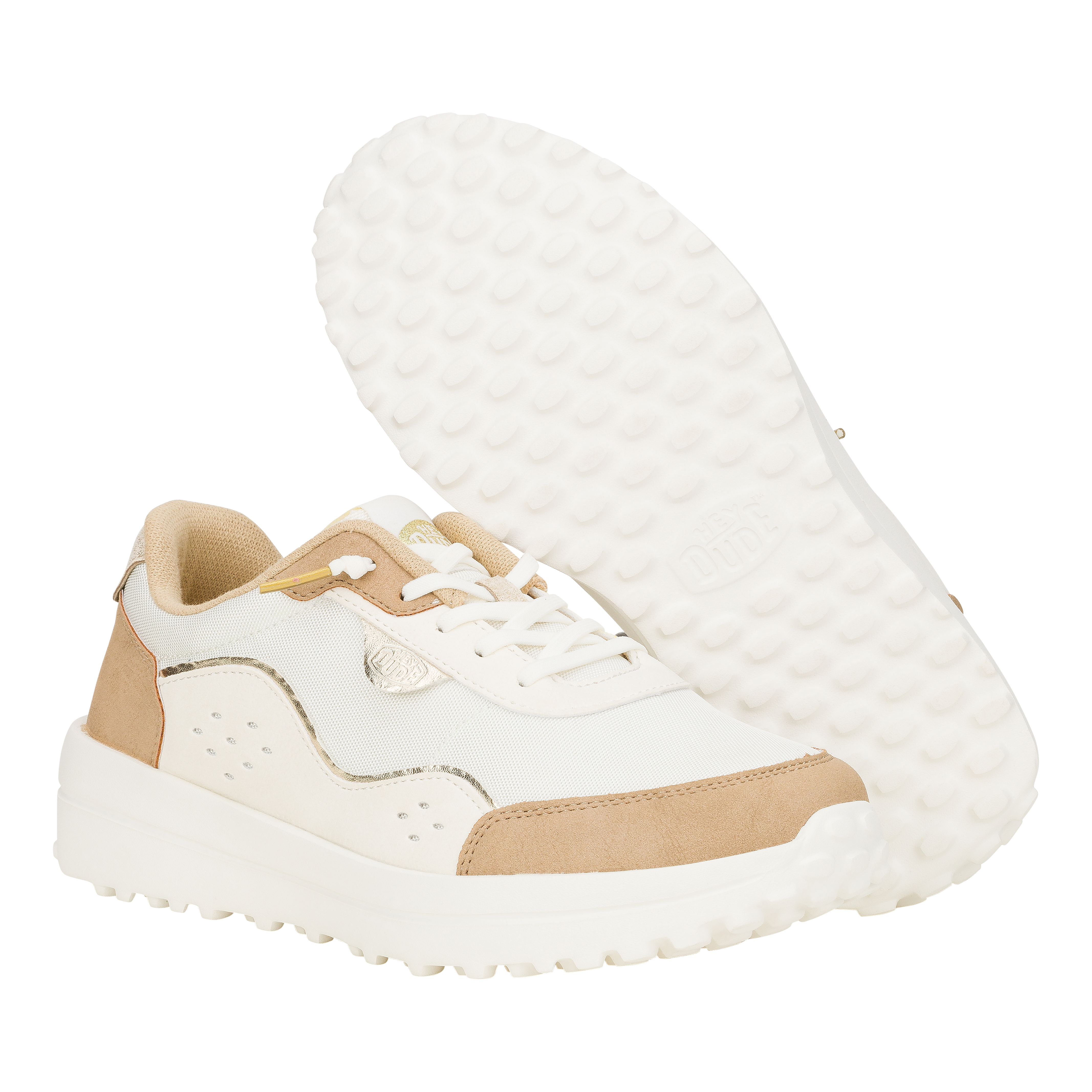 HEYDUDE shoes Hayden Shine - Tan – Women's - view 3