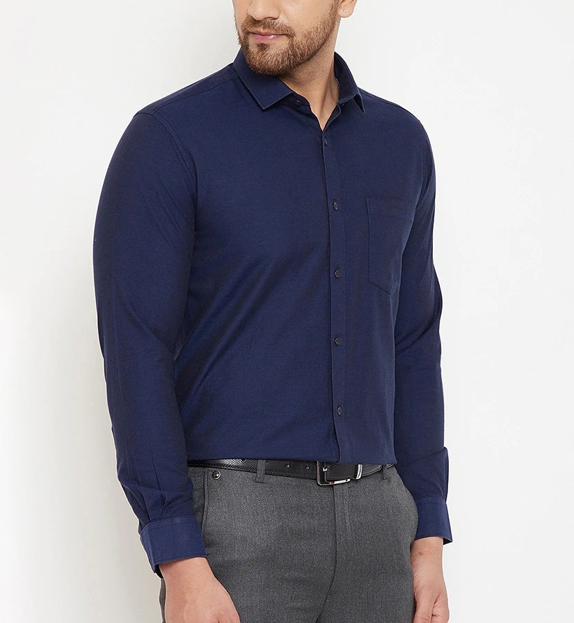 BlackTree Combo of 2 Cotton Shirt for Man (Navy Blue and Pink) - view 2