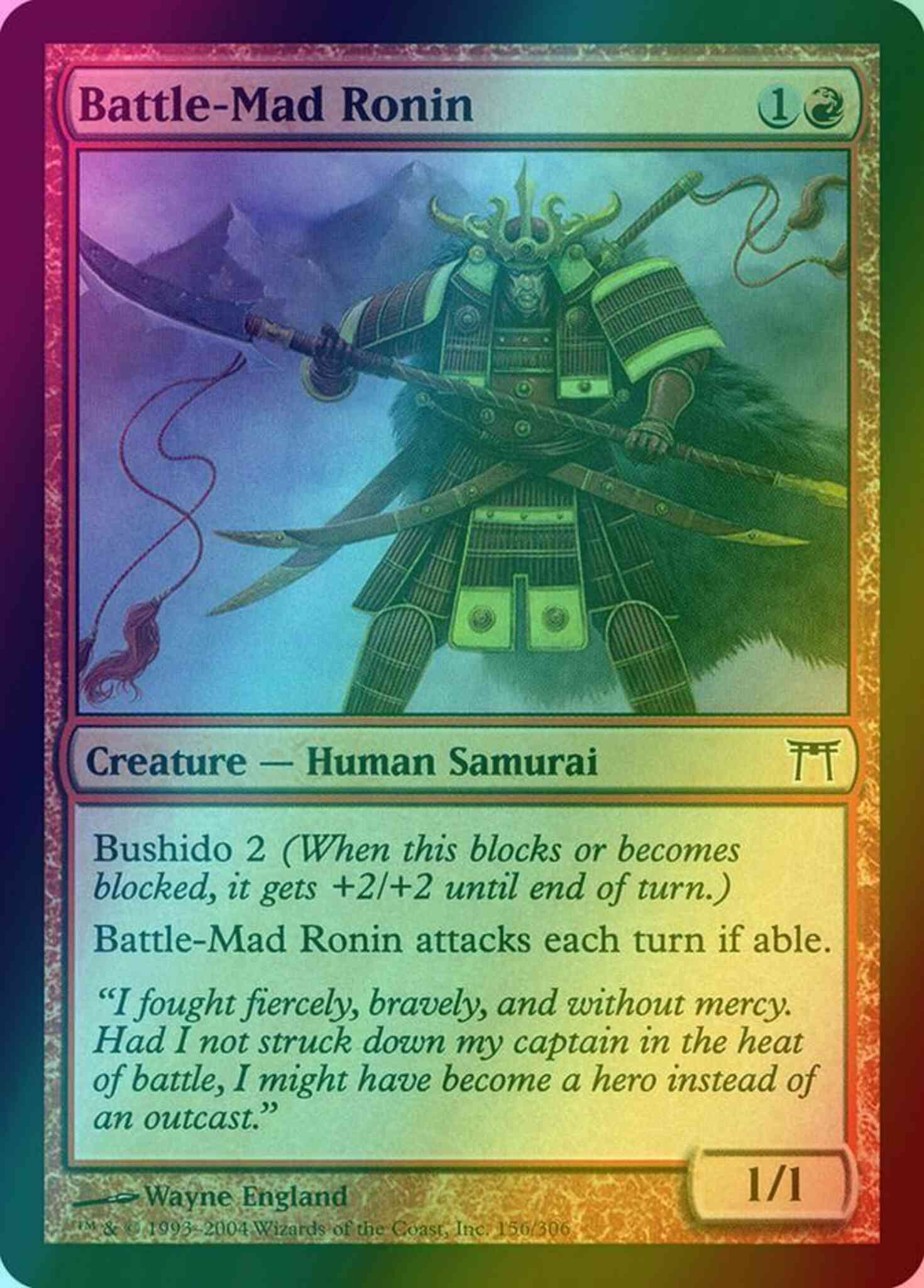 Battle-mad ronin 156 – Magic Battle-Mad Ronin [156] [Champions of Kamigawa] [Foil]