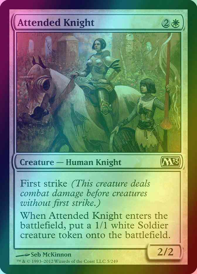 Knight 5 magic – Attended Knight [5] [Magic 2013] [Foil]