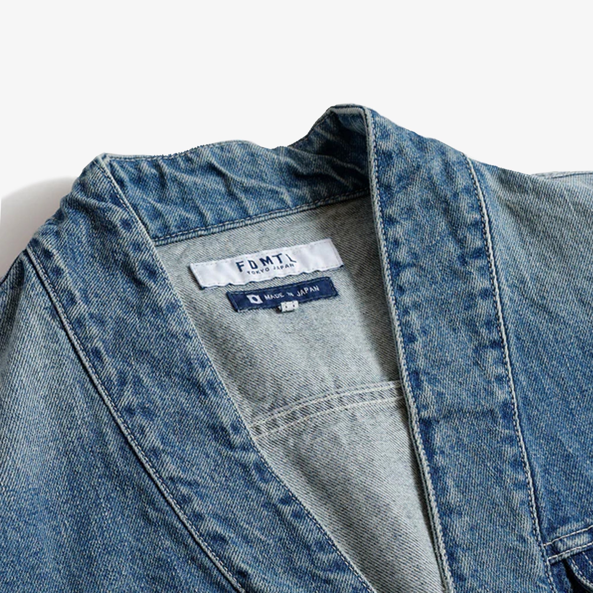 Fdmtl | Denim Haori Jacket 4yr Wash { Indigo - view 8