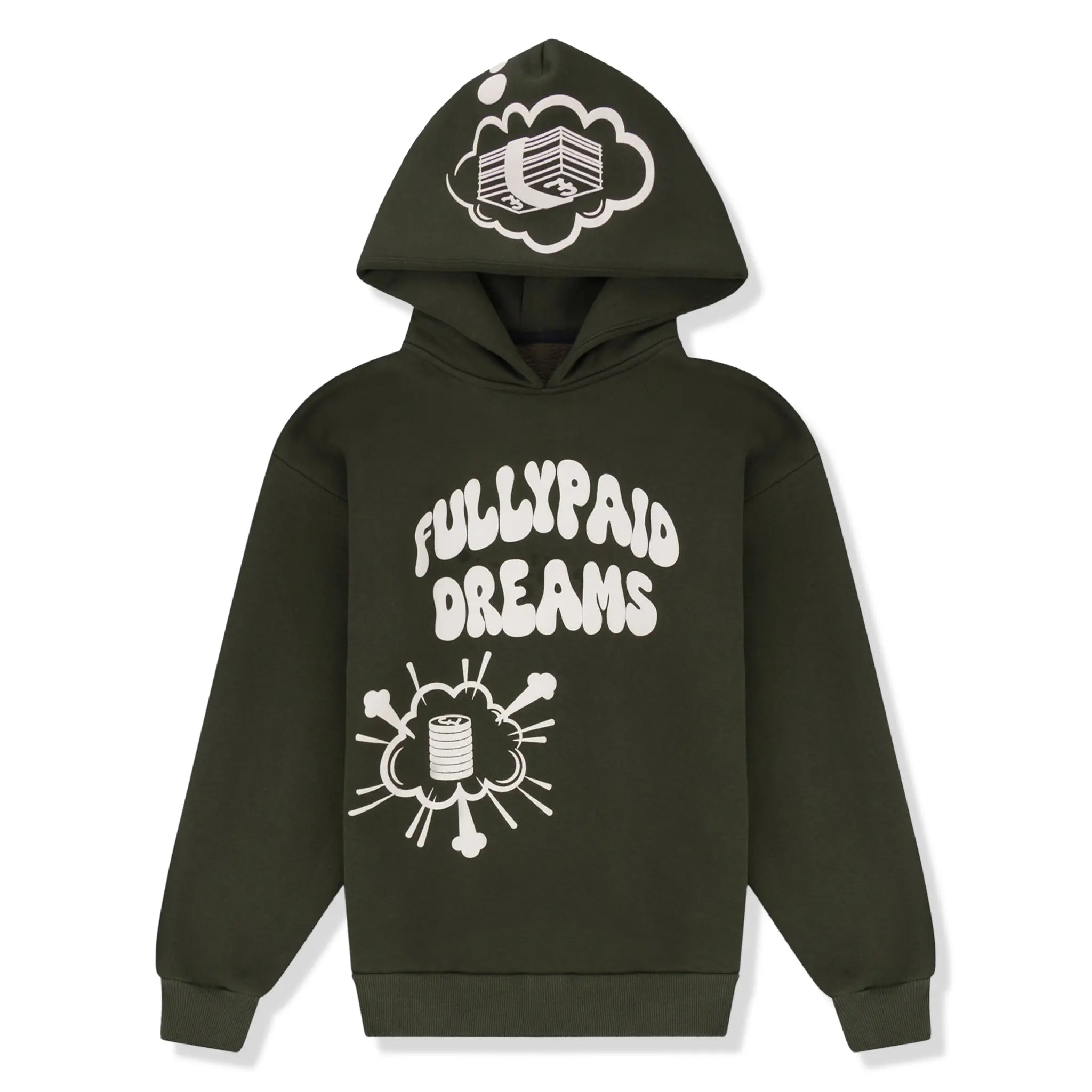 Fully Paid Dreams Khaki White Hoodie
