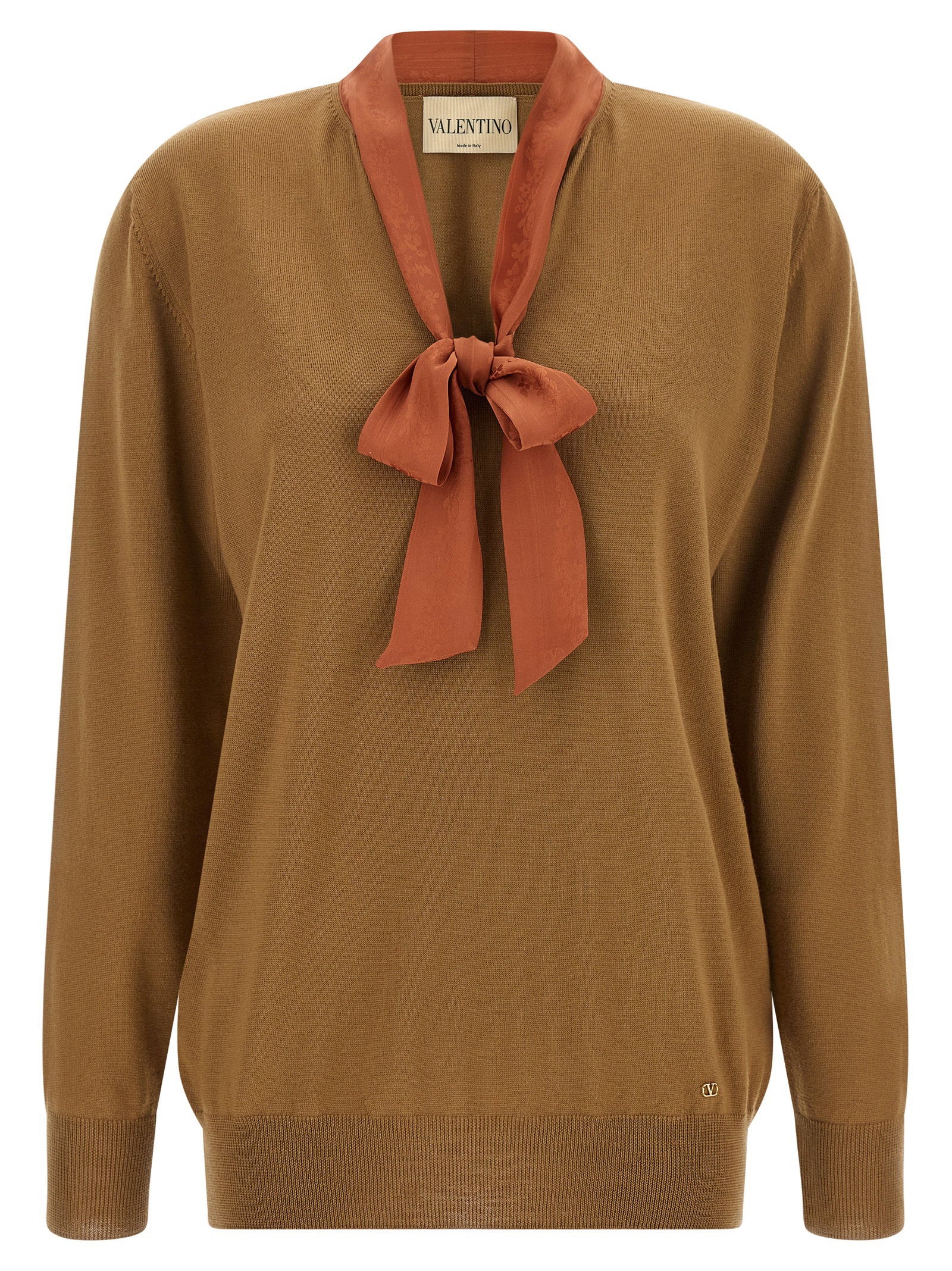 Valentino Garavani Lavallière Collar Sweater – 100% cashmere