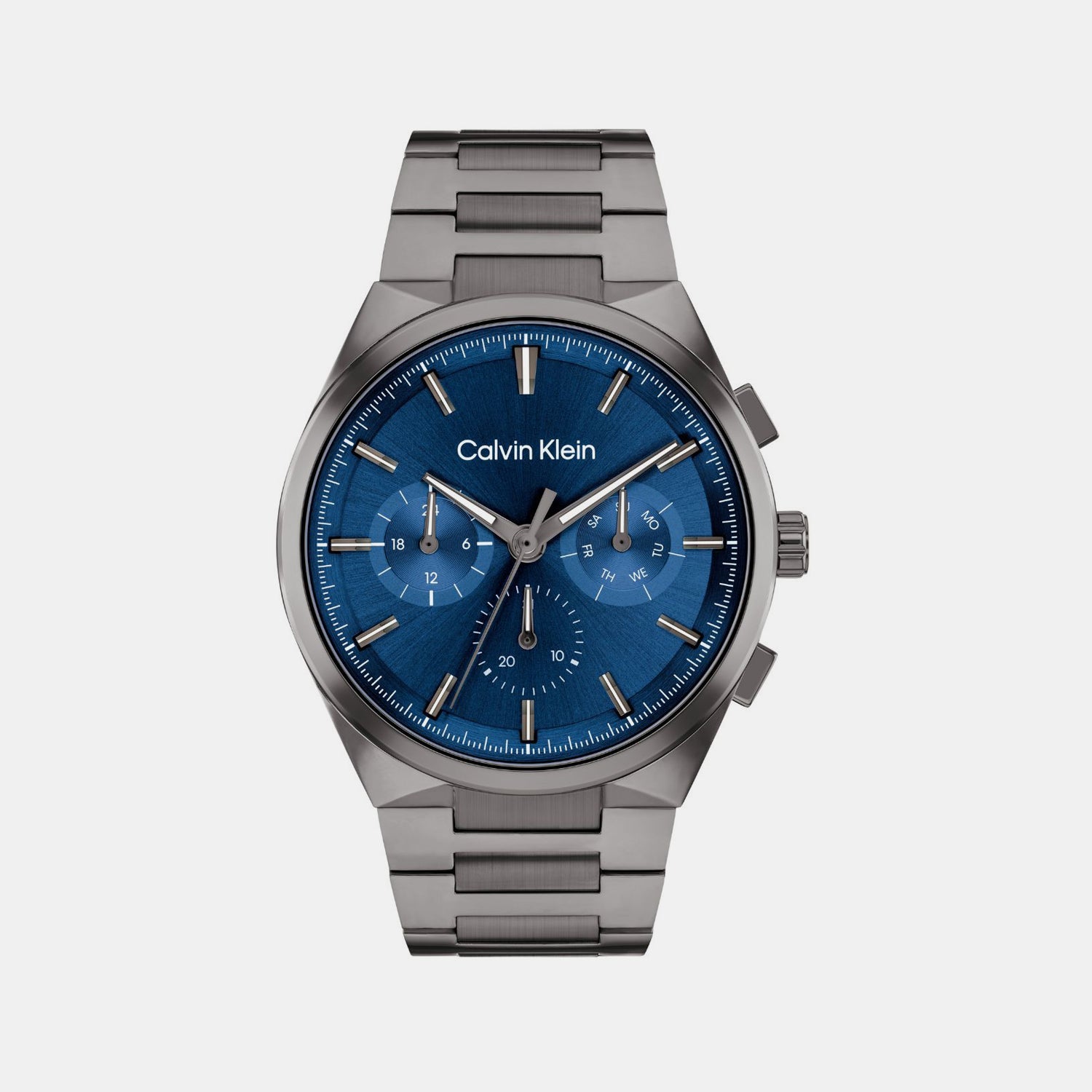 Calvin Klein Distinguish Men Quartz Dark Blue Dial Chronograph Stainless Steel Watch 25200443