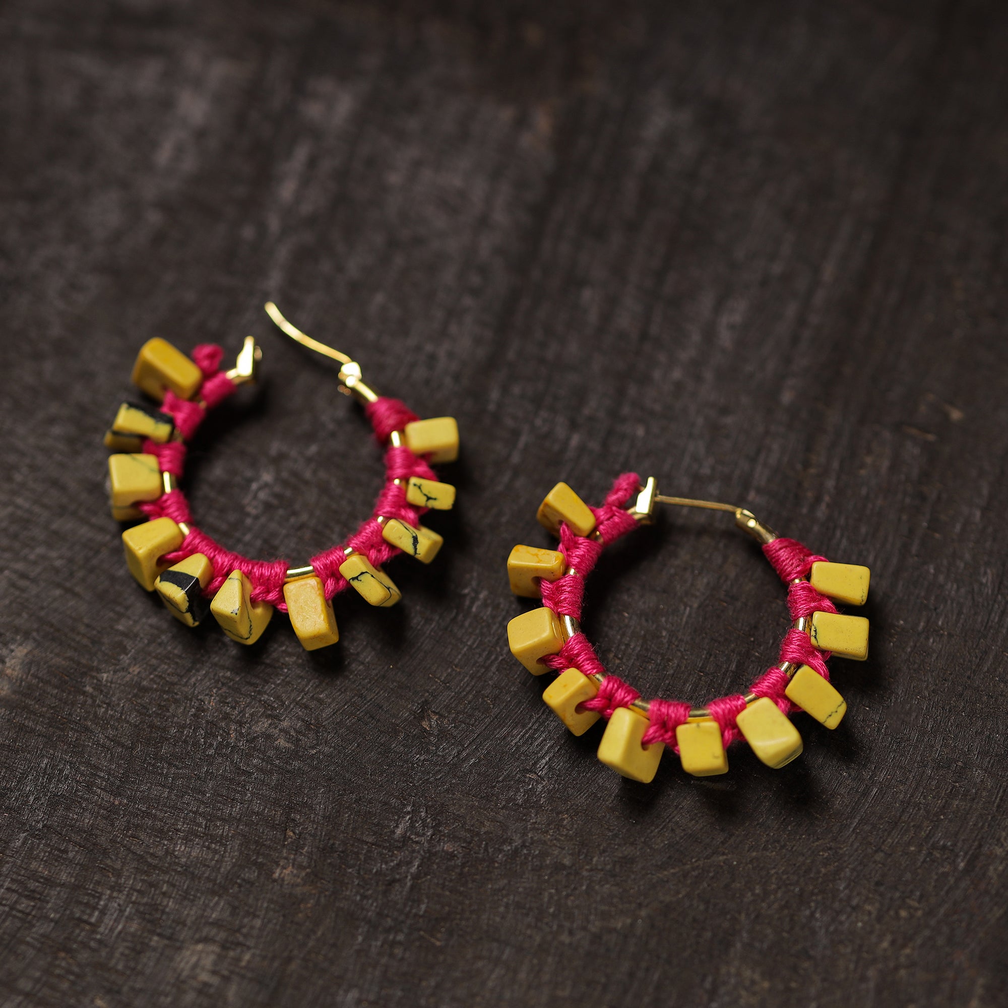 JALPARI Ayat Handmade Thread & Stone Work Earrings 04