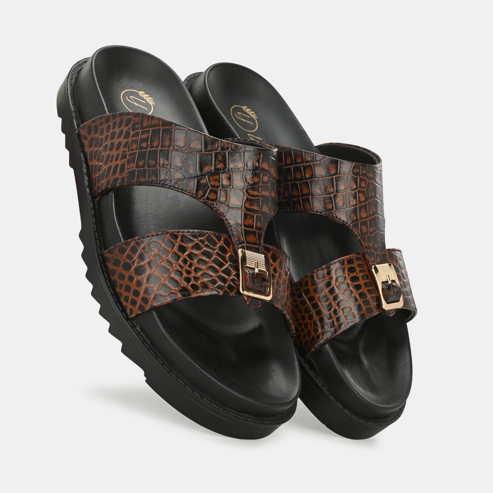 Brown Arba Slippers by Lafattio - view 4