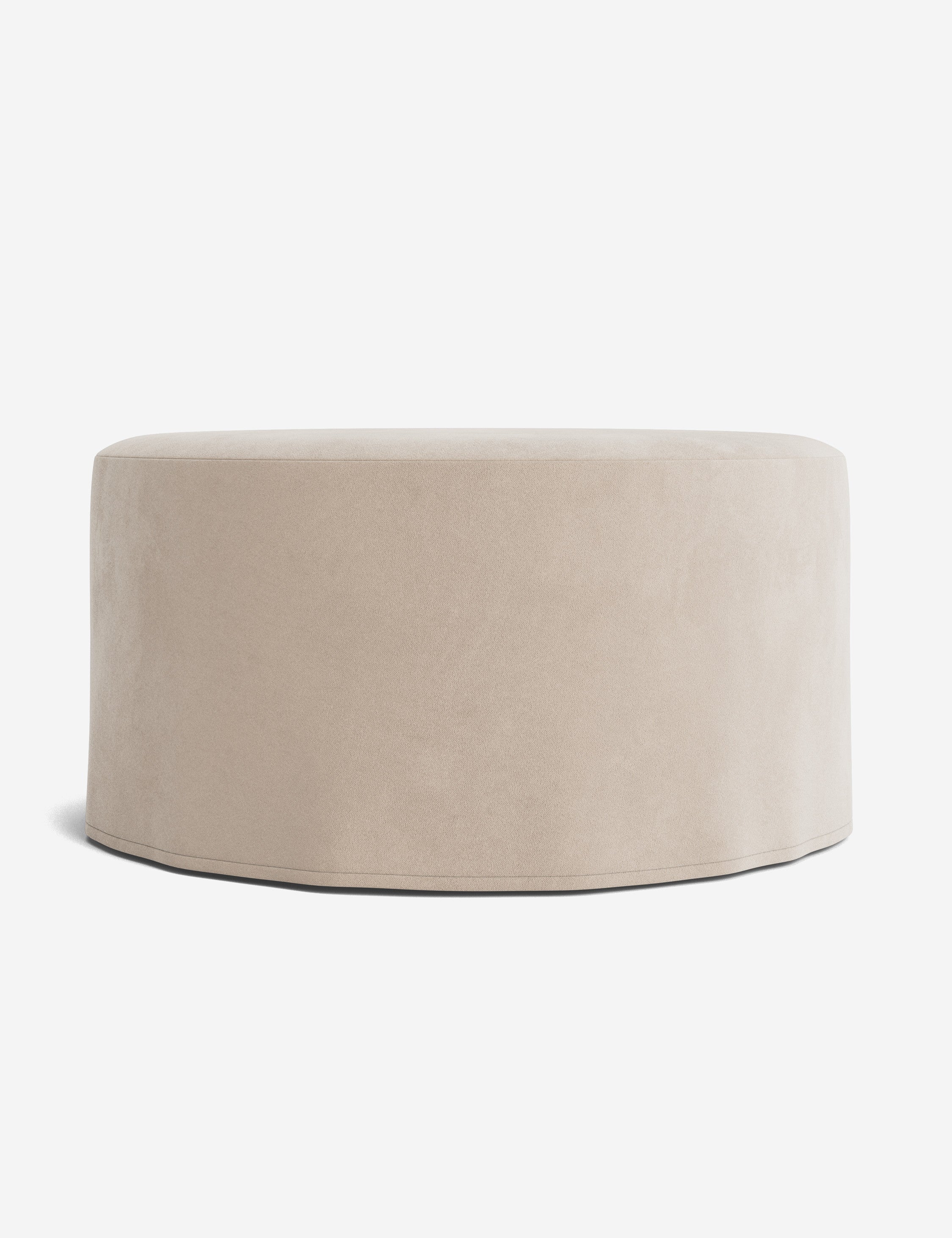 Lulu and Georgia Portola Slipcover Round Ottoman - view 22