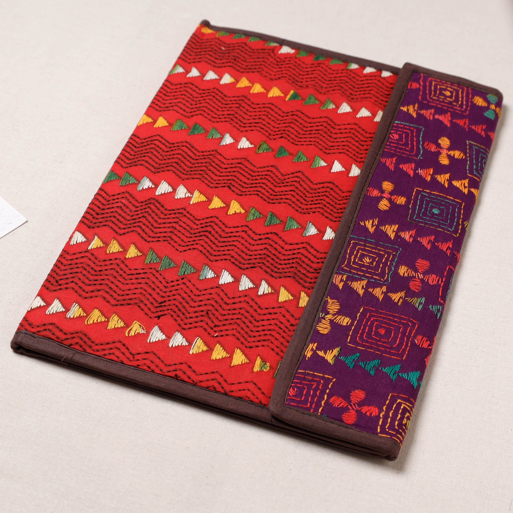 ASALKAAR Bengal Kantha Work Handcrafted File Folder - view 2