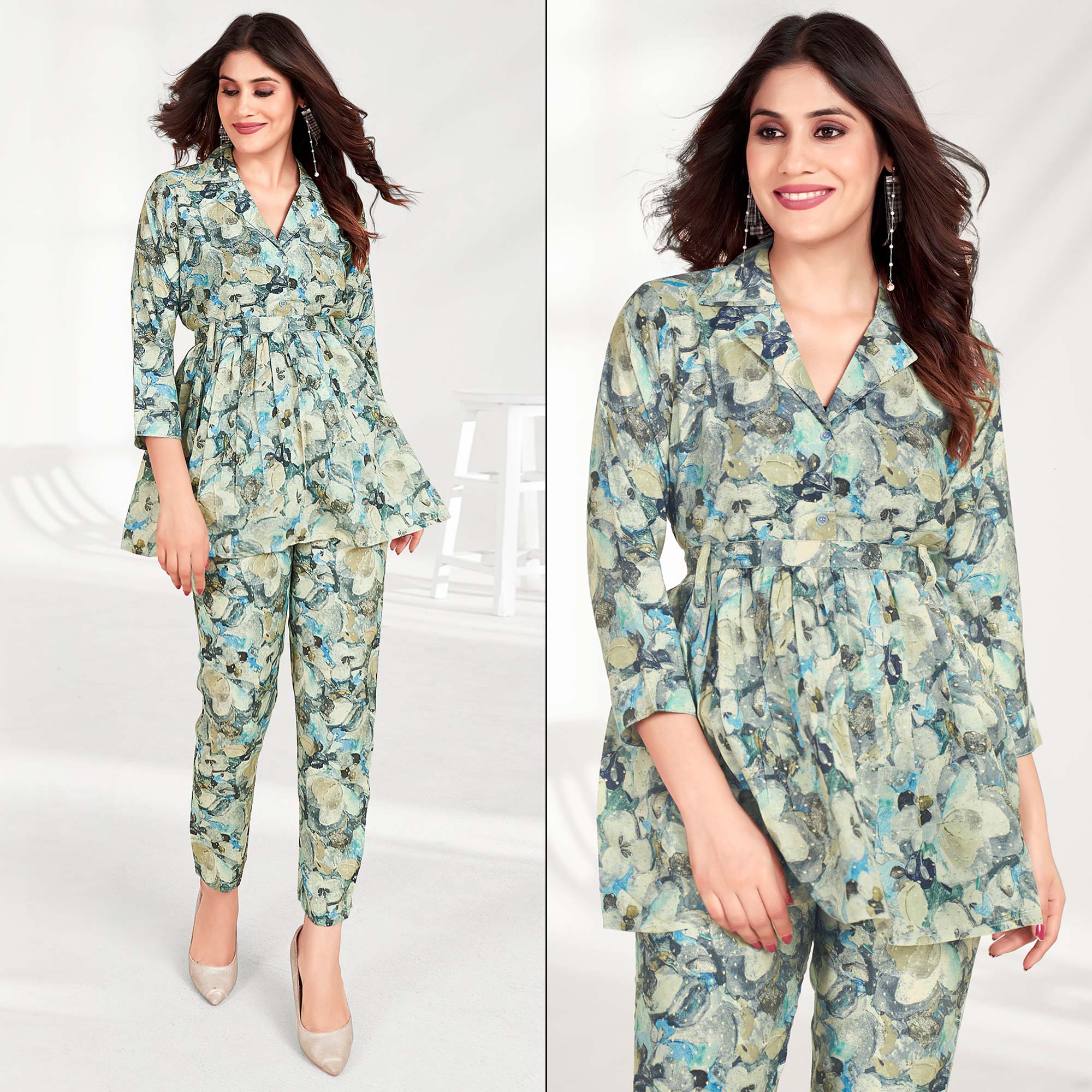 Grey co-ords – BlackTree grey-foil-printed-rayon-co-ord-set-1