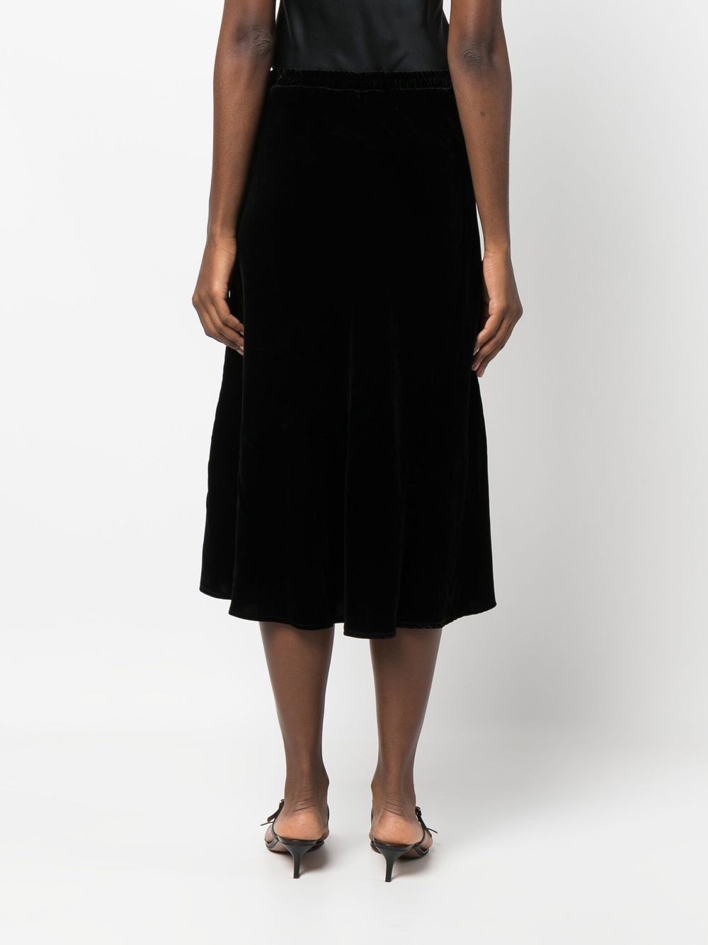 Gold Hawk Velvet long skirt - view 2