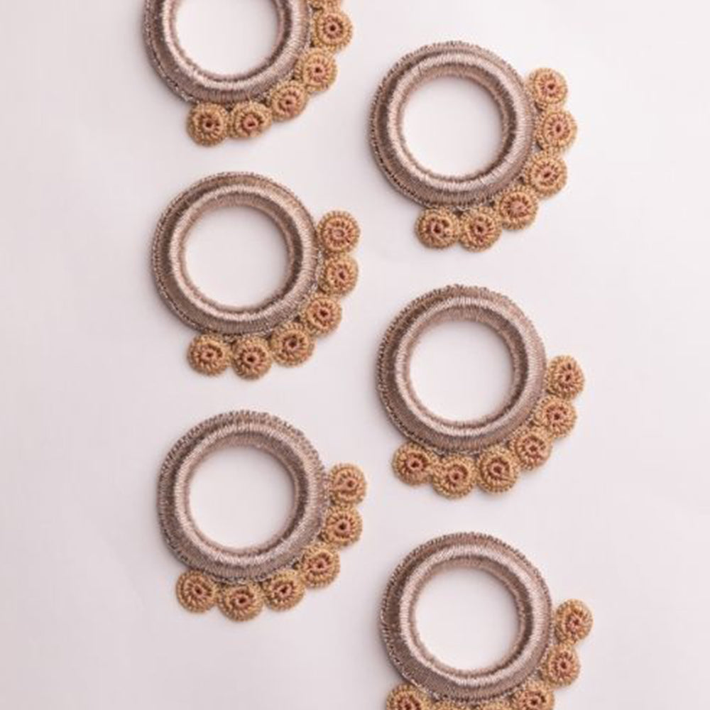 Beige - Samoolam Handmade Crochet Ziba Napkin Holders (Set of 6) - view 2