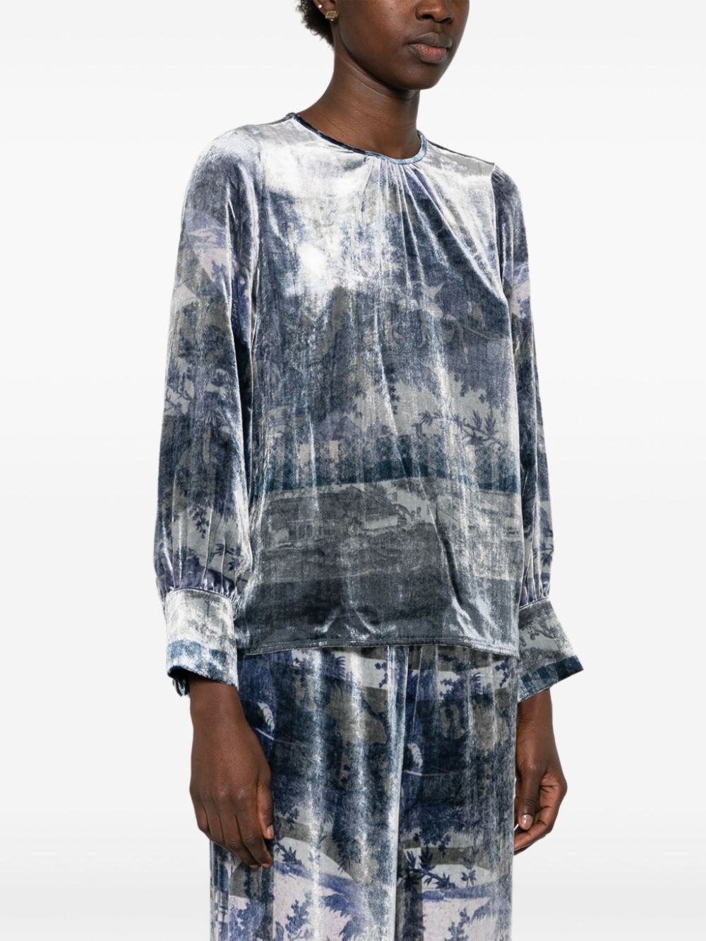 Pierre Louis Mascia Silk printed blouse – Viscose 82%, Silk 18% - view 4