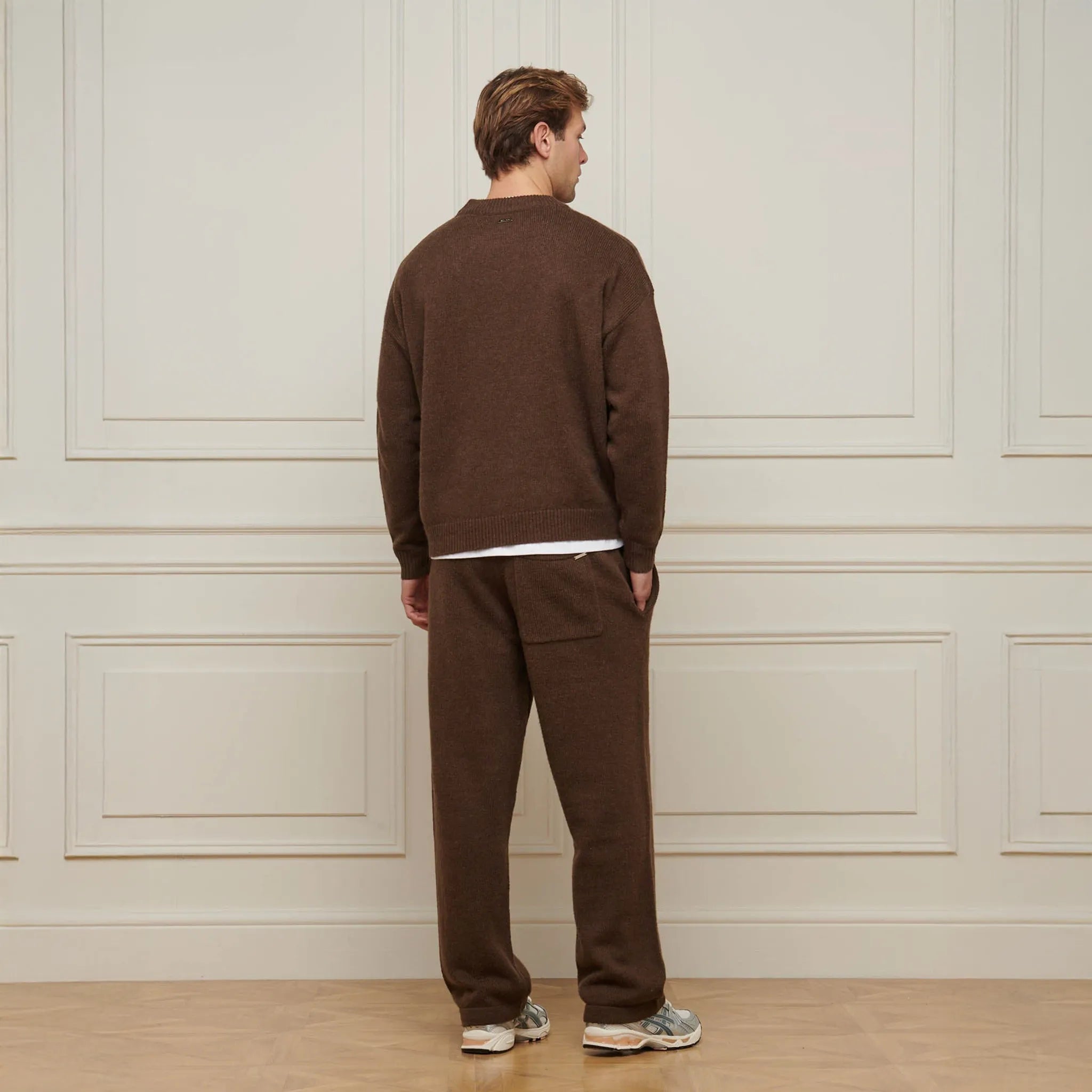 Belier Cropped Mohair Knit Brown Sweatshirt - view 2