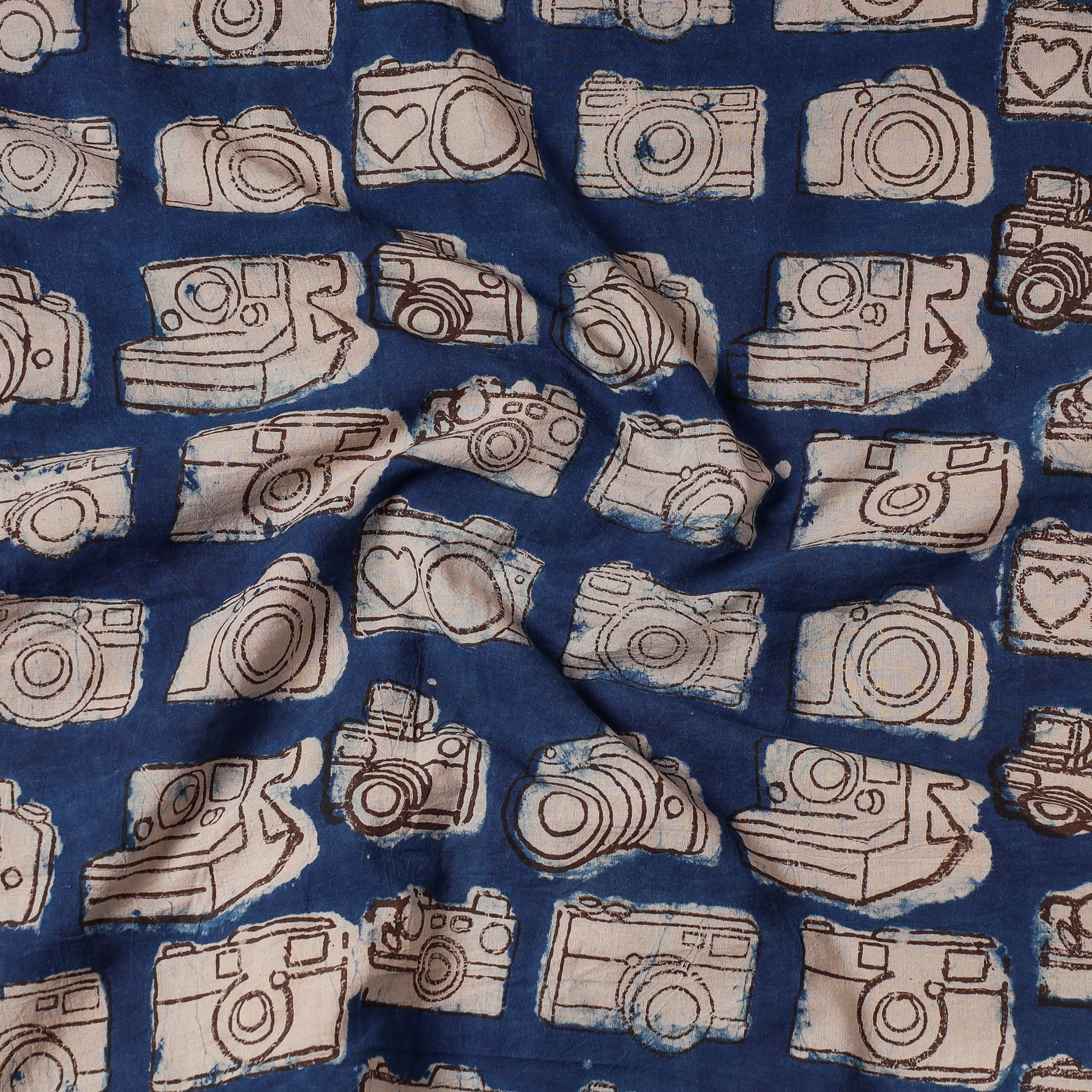 BINDAAS UNLIMITED Blue - Bindaas Block Printed Cotton Precut Fabric (2.15 meter) - view 2