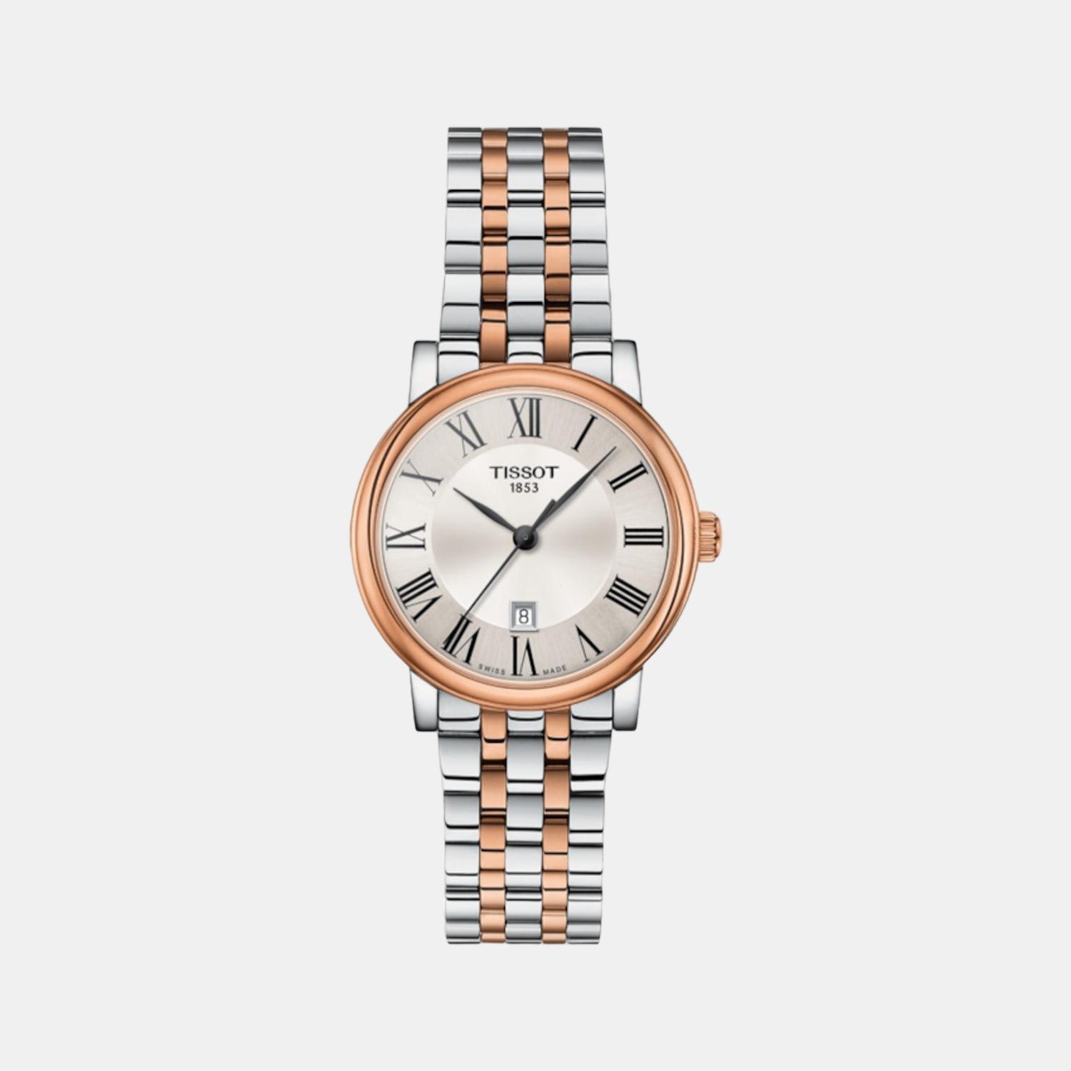 Tissot Carson Women Quartz Silver Dial Analog Stainless Steel Watch T1222102203301