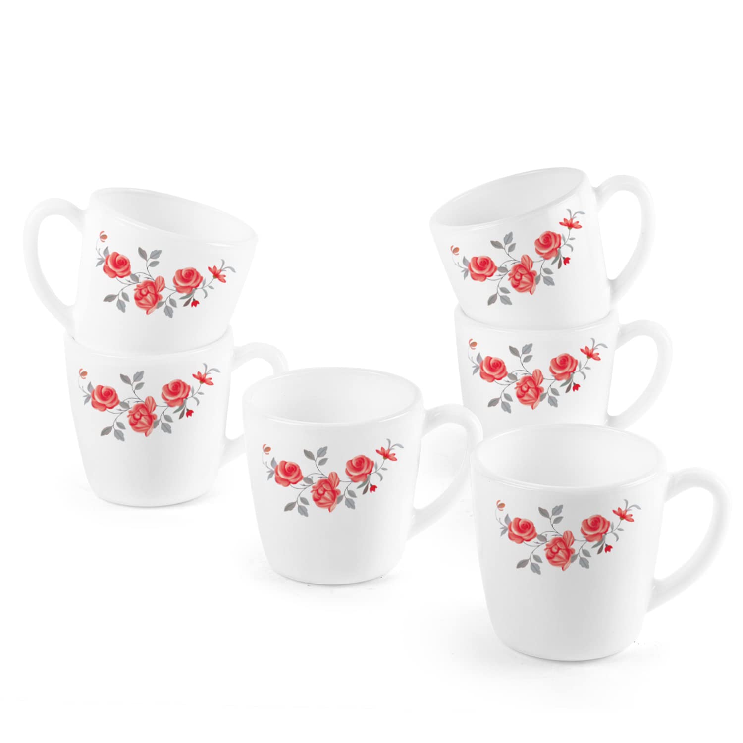 Cello Imperial Red Rose Fantasy Ricca Mugs, 6 Pieces - view 4
