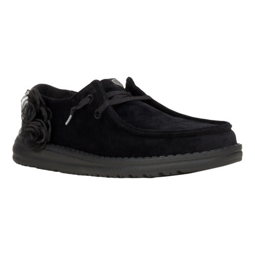 HEYDUDE shoes Wendy Velvet Rosette - Black – Women's - view 7
