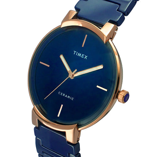 Timex Fashion Men's Blue Dial Round Case 3 Hands Function Watch 40mm TWEG21201 - view 2