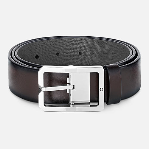 Montblanc Mont Blanc, Brown/Grey 35 mm reversible leather belt