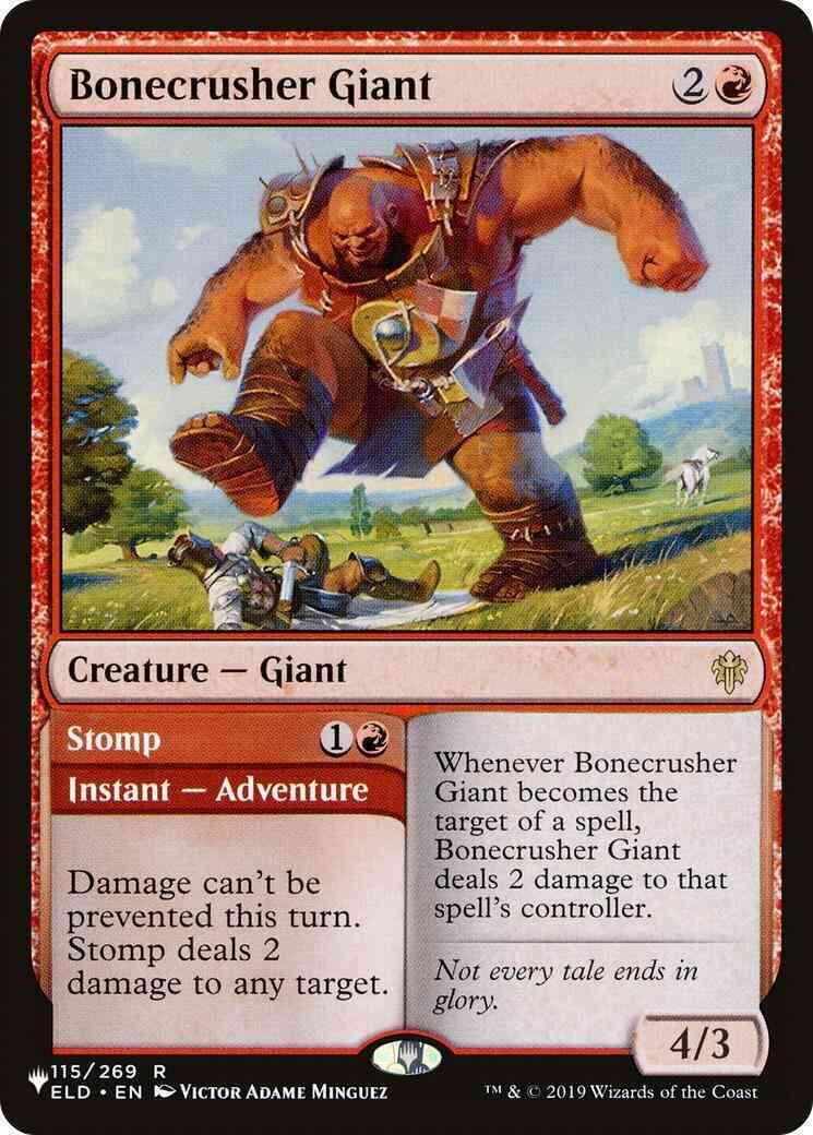 Bonecrusher giant stomp – Magic Bonecrusher Giant // Stomp [ELD-115] [The List] [Non-Foil]