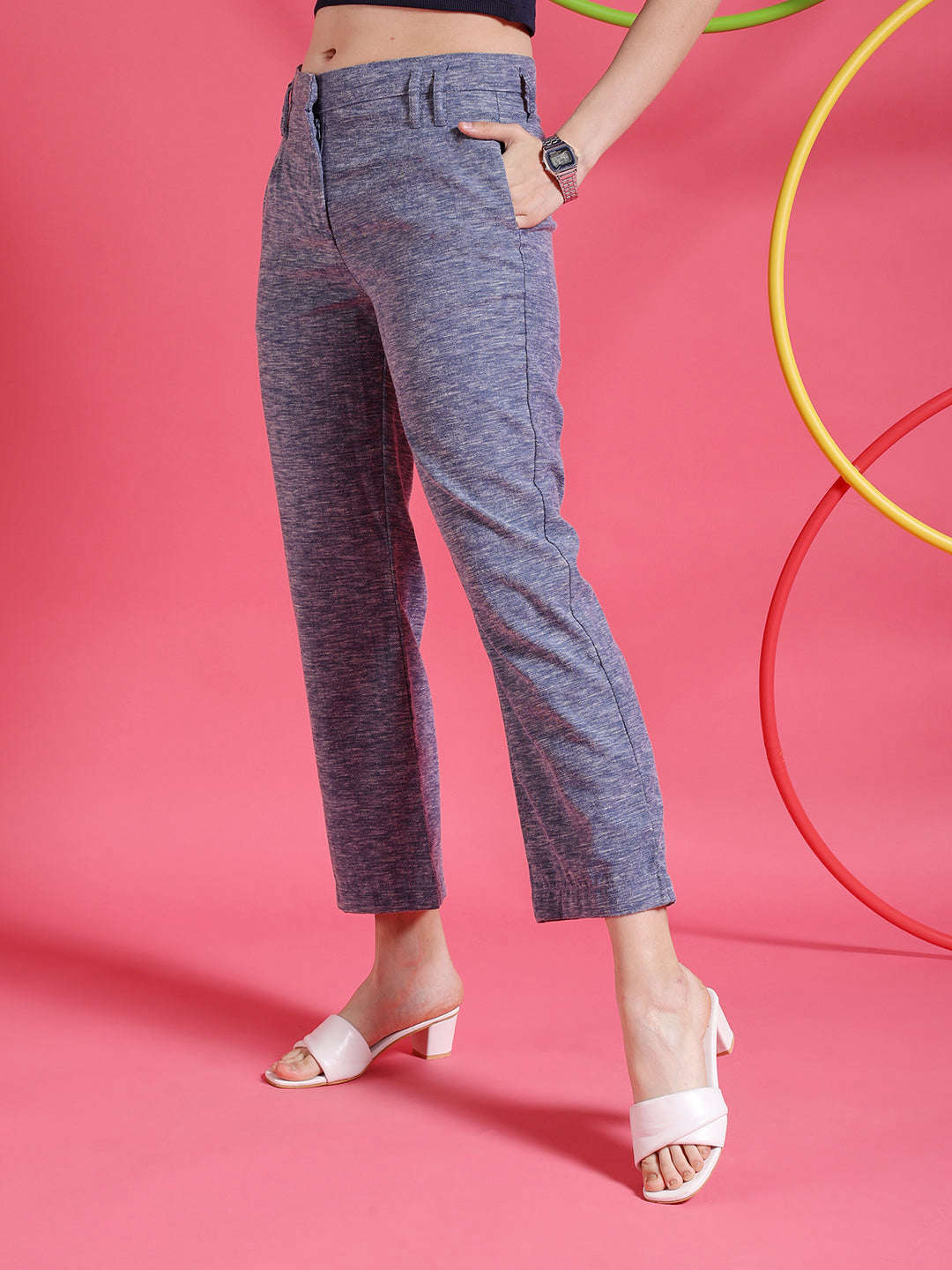 Freehand By The Indian Garage Co Women Solid Trouser - view 4