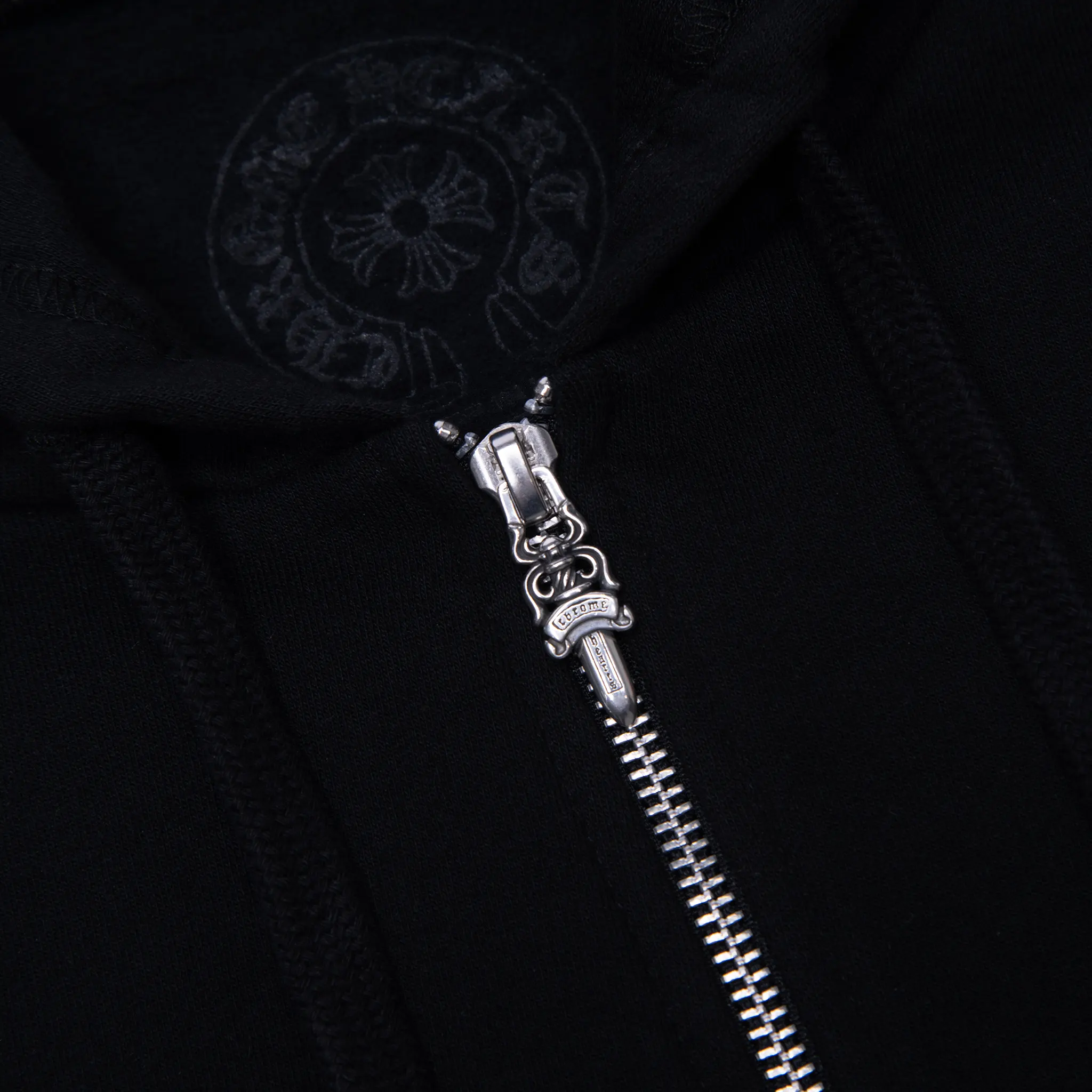 Chrome Hearts Manchester Exclusive Horse Shoe Zip-Up Black Hoodie - view 3