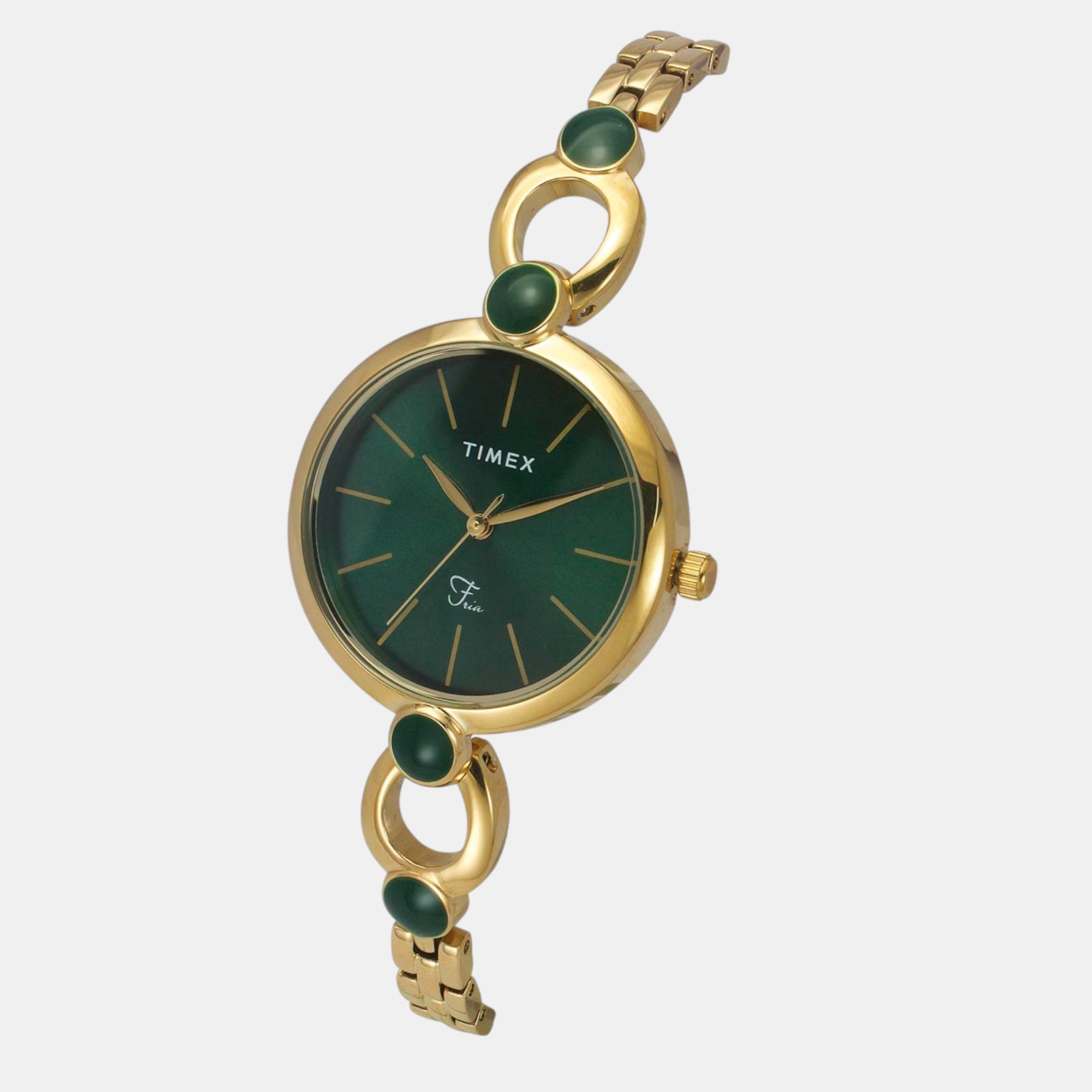 Timex Fria Women Quartz Green Dial Analog Brass Watch TWEL18104 - view 2
