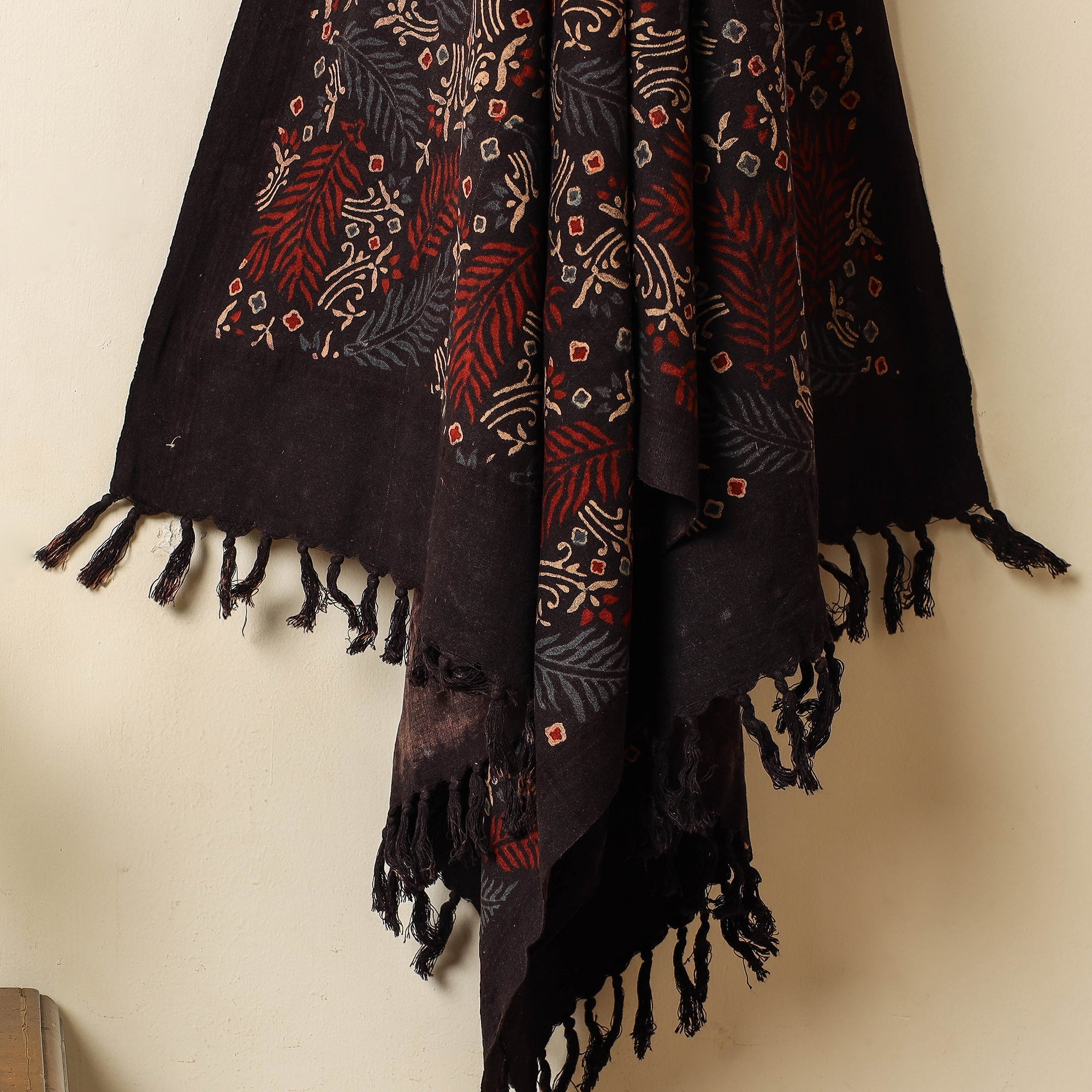KACHCHH JI CHHAAP Black - Block Print Cotton Ajrakh Handloom Towel - view 2