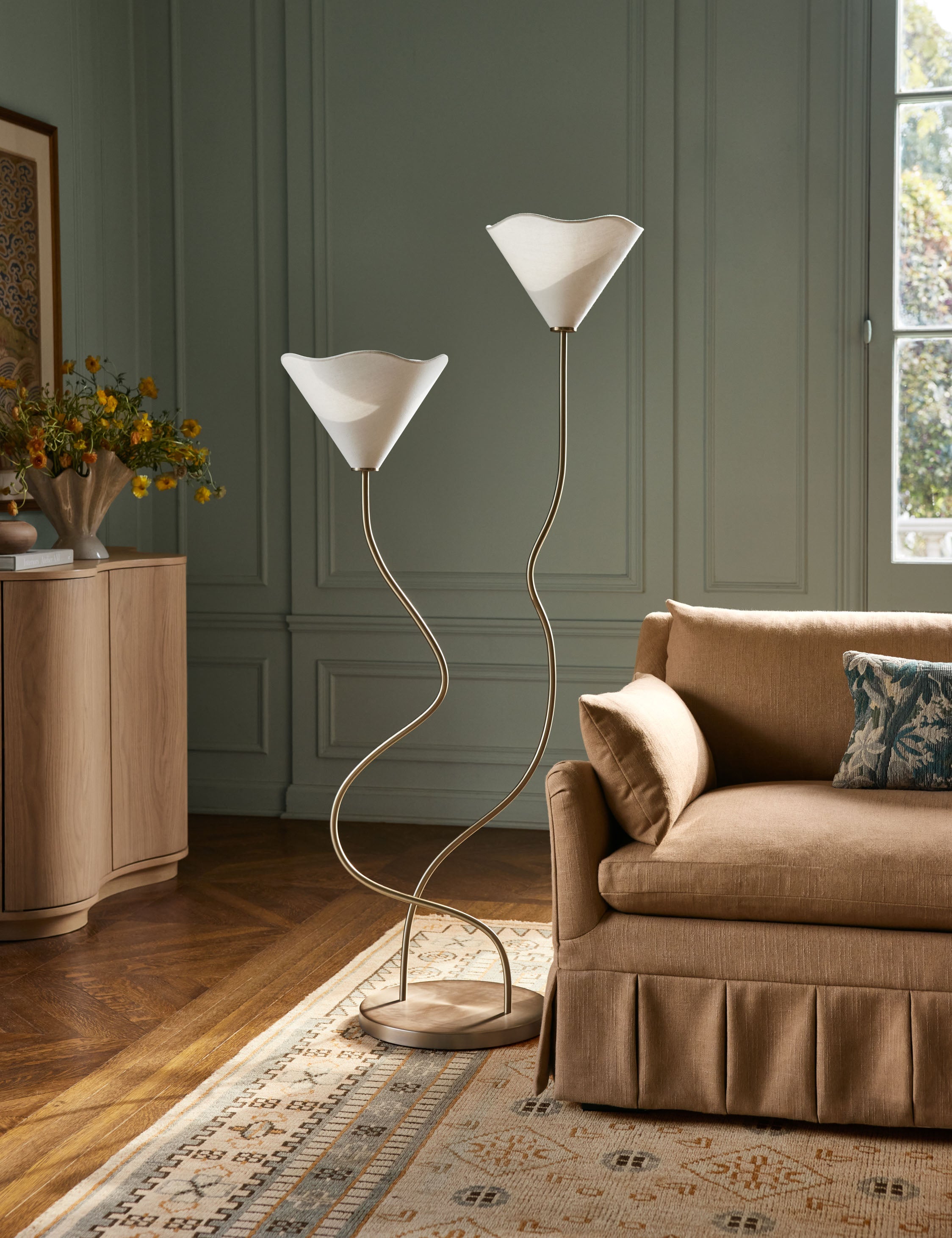 Lulu and Georgia Loana Floor Lamp – Satin Brass - view 2