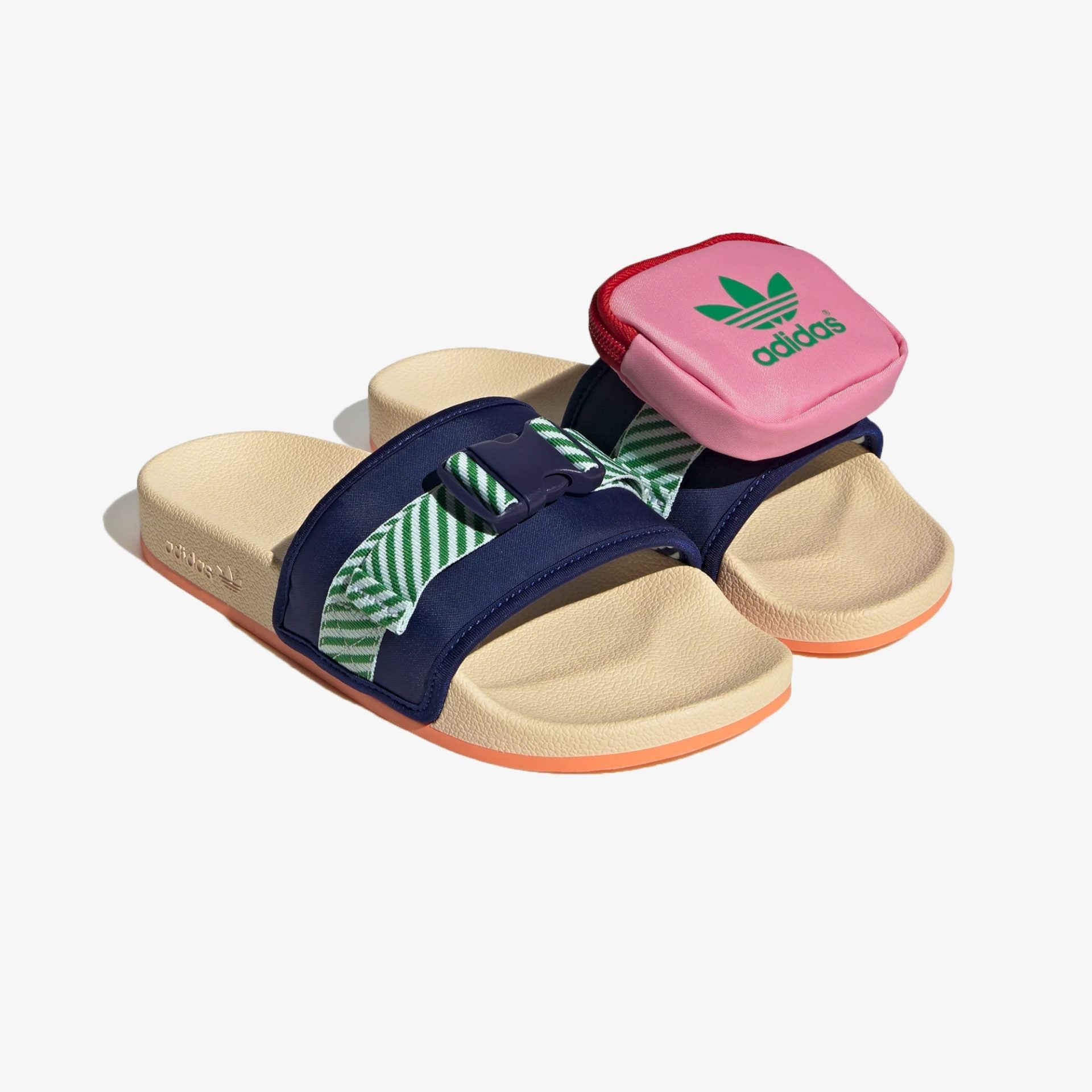 Adidas Originals | POUCHYLETTE SLIDES { NIGHT SKY/BLISS ORANGE