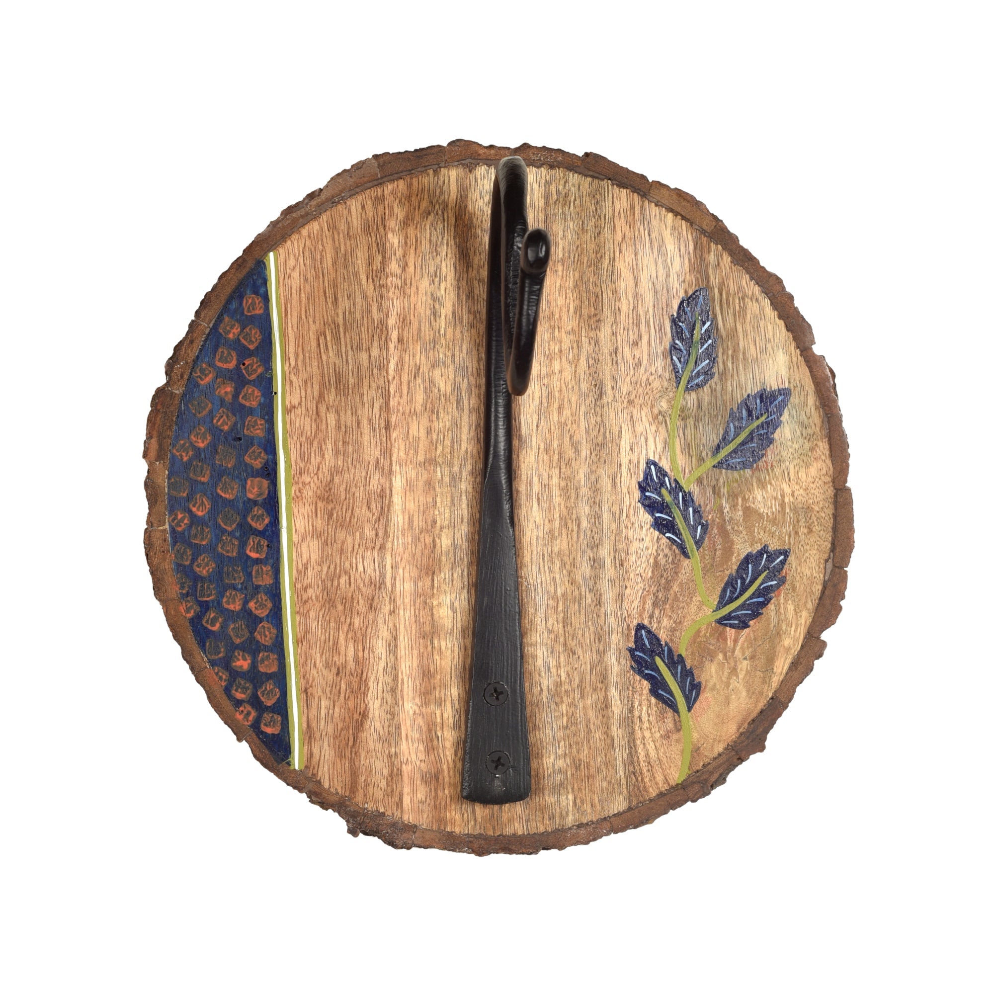 ART CREATIONS BY SUMAN SONTHALIA Autumn Leaf Wall Mounted Hanger in Mango Wood - view 2