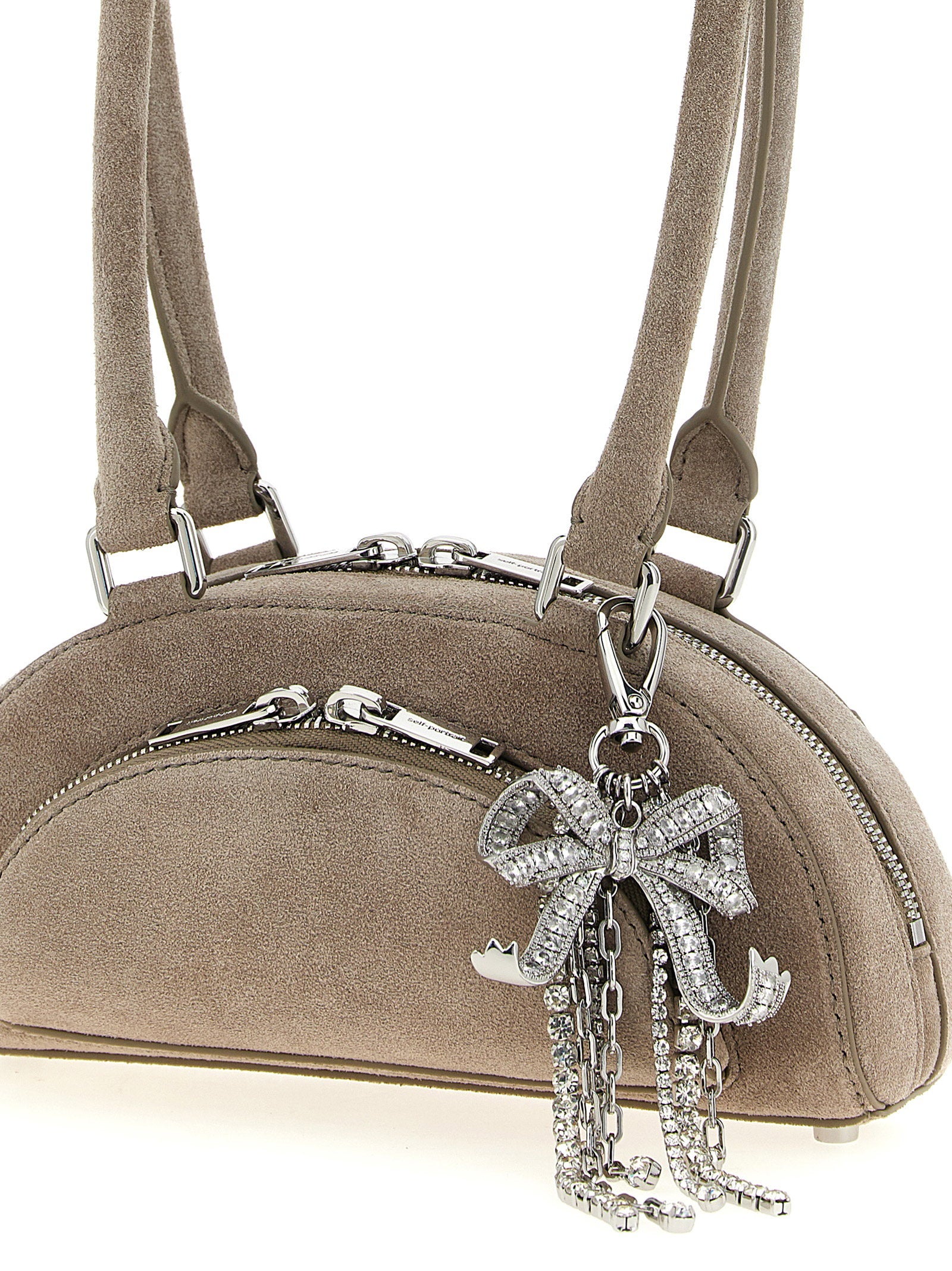 Self-Portrait Suede Mini With Charm Shoulder Bag - view 3