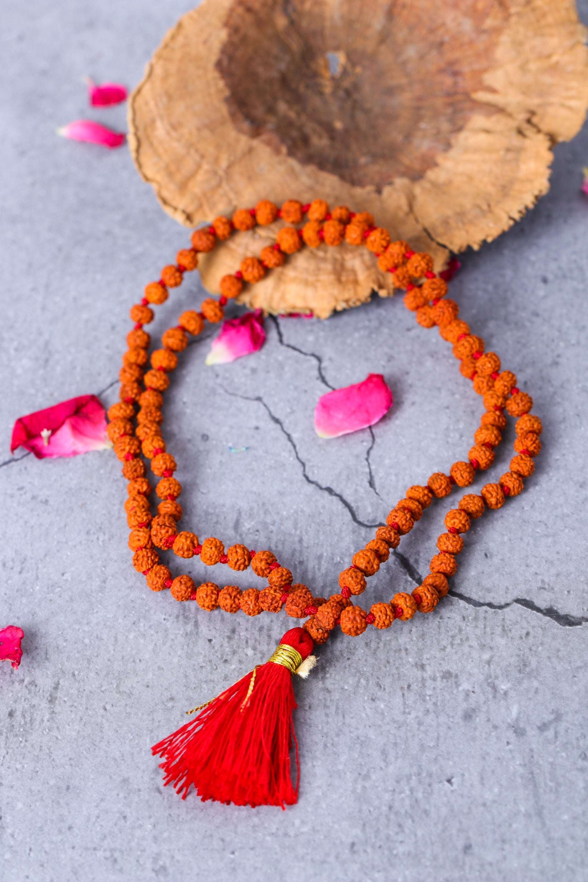 Studio Vaidik Chaitanya 5 mukhi rudraksha mala- 4mm Beads - view 2