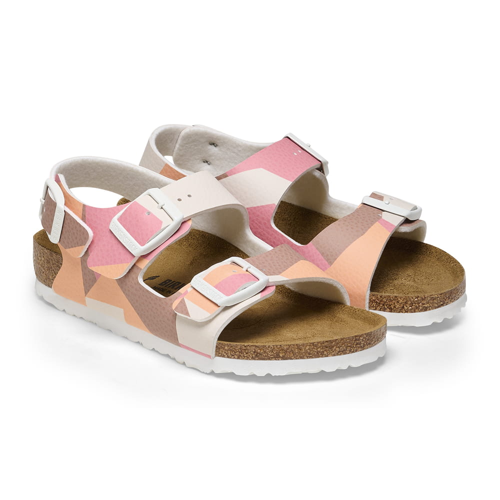 Birkenstock Milano Kids Birko-Flor – Orange Orange/Desert Soil Geo Camo Papaya - view 2