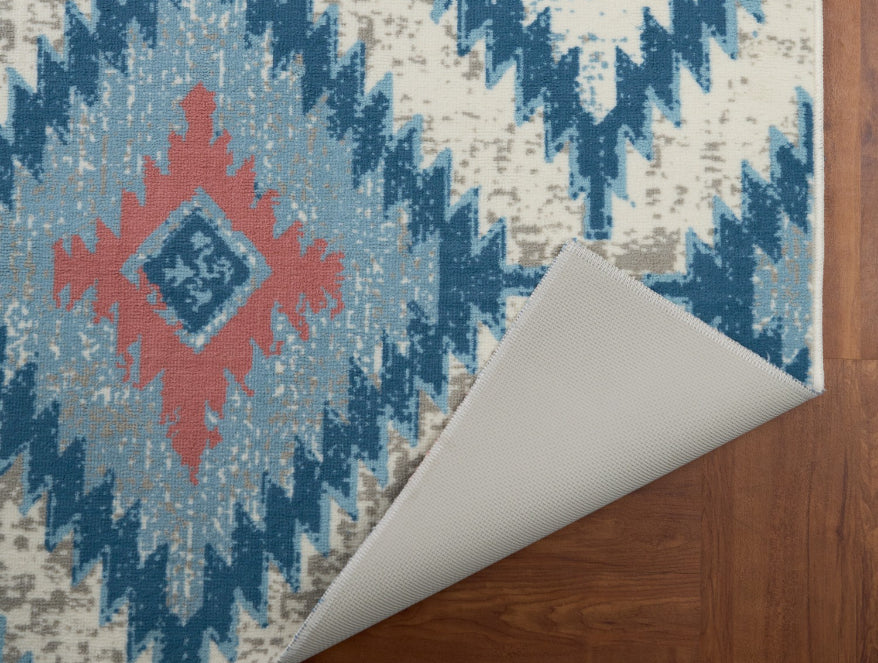 Spaces India Anti Skid Teal Wonder Full Carpet By Welspun - view 5