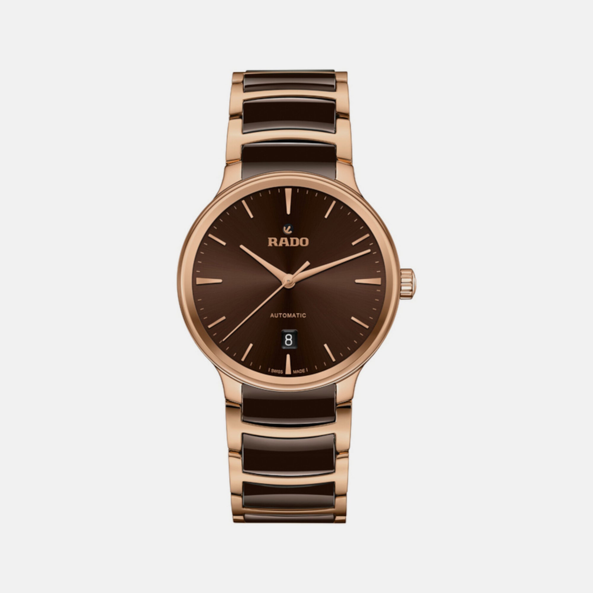 Rado Centrix Unisex Automatic Brown Dial Analog Stainless Steel Watch R30017302