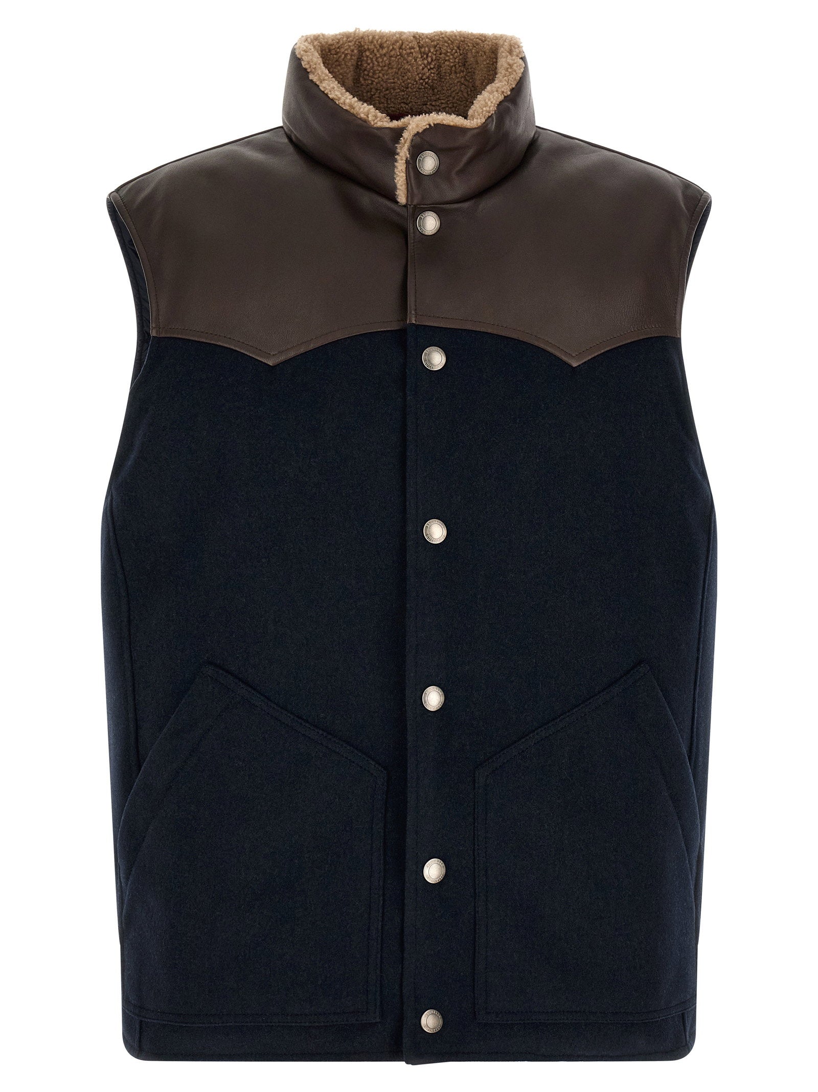 Brunello Cucinelli Paneled Vest – 100% wool