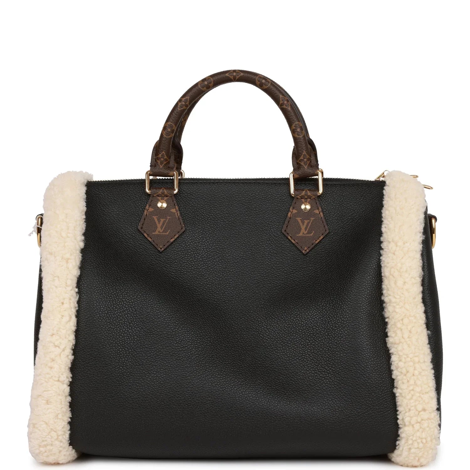 Cop Underdog Louis Vuitton Teddy Monogram Shearling Speedy 25 Bandouliere - view 2