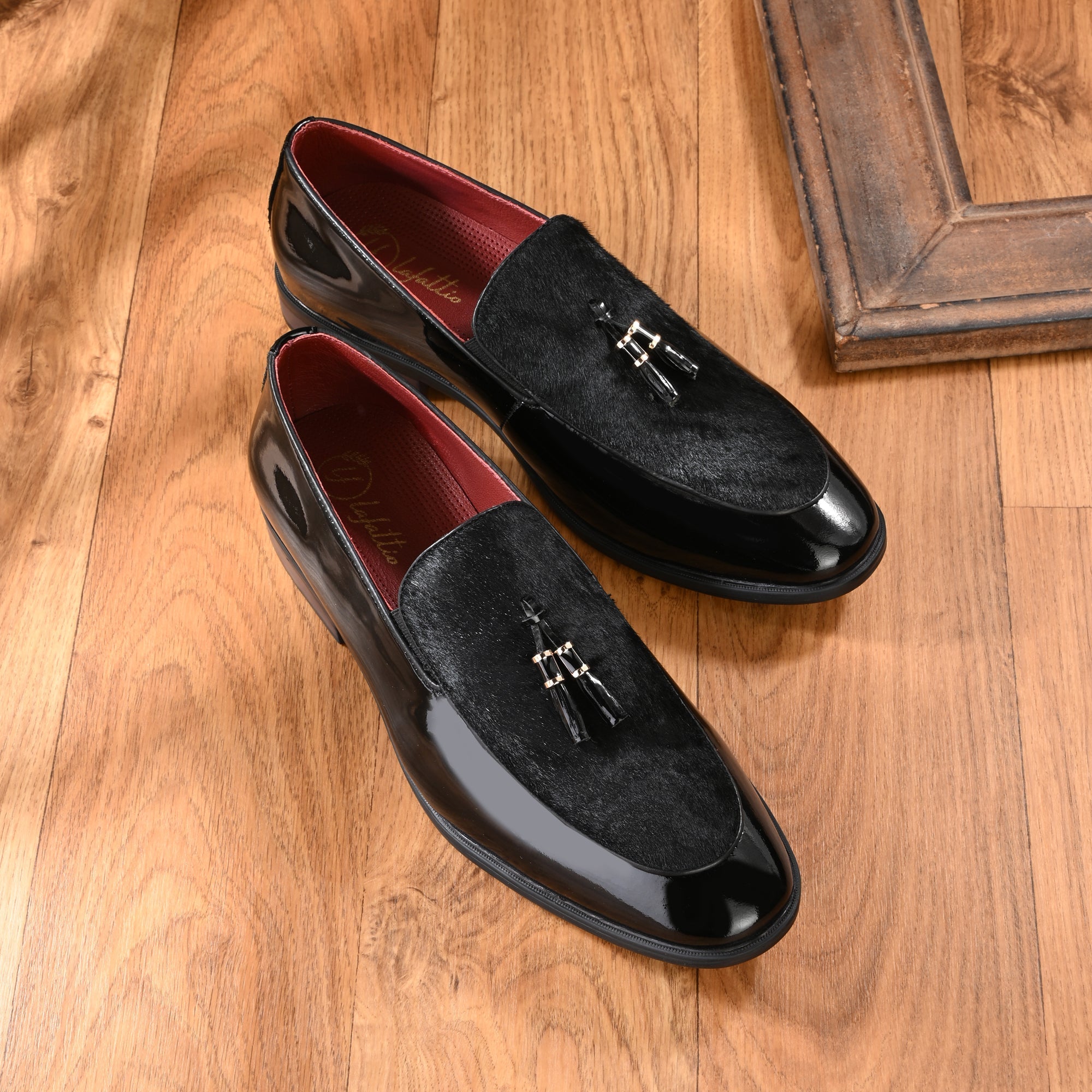 Stallion Tassel Loafers by Lafattio – Black - view 7