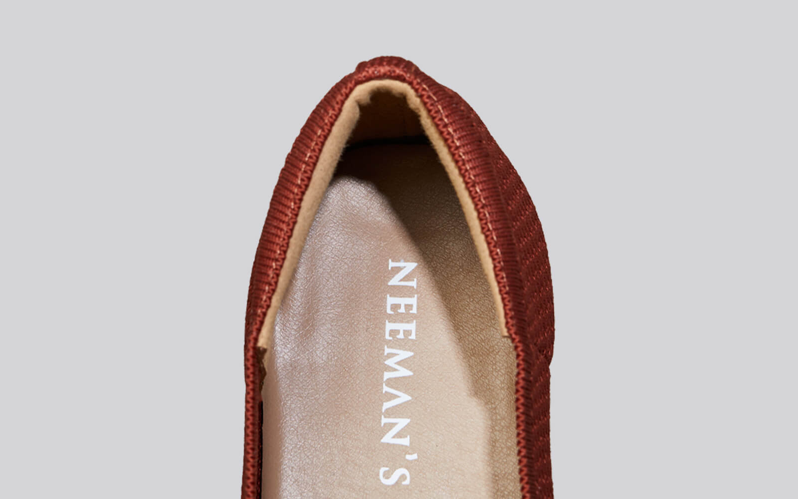 Neeman's Plush Square Flats : Burgundy - view 9