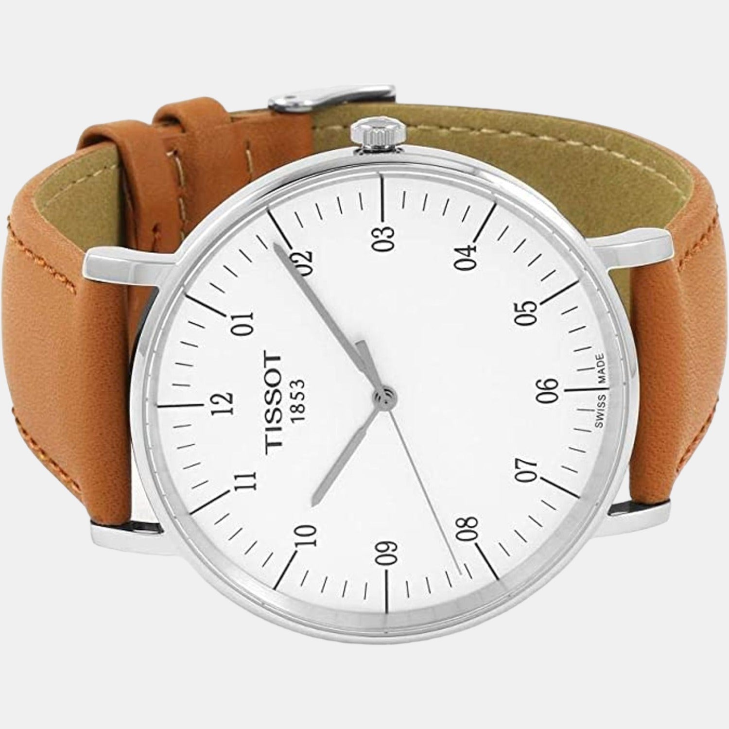 Tissot Everytime Men Analog Leather Watch T1096101603700 - view 2